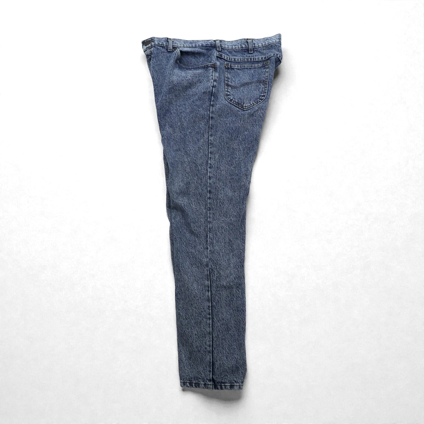 Lee 80年代 USA製 ケミカルウォッシュ デニムパンツ ジーンズ XL インディゴ テーパード 209-6848