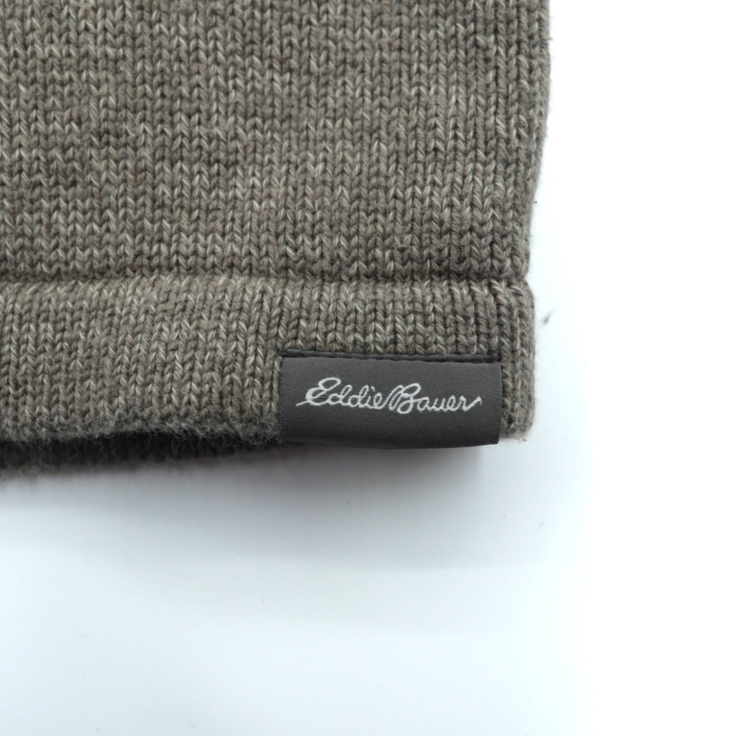 Eddie Bauer 前V クルーネック コットン ニット セーター XL ベージュ ラグランスリーブ