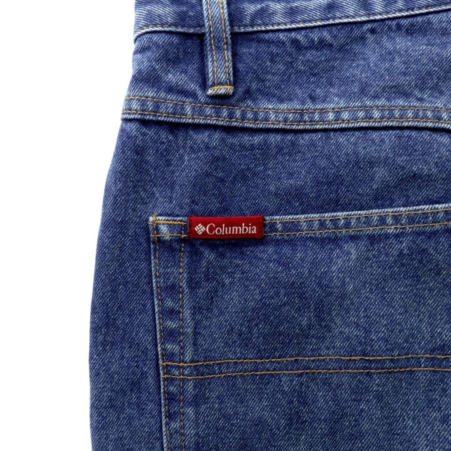 Columbia 90年代 ダブルニー ハンティング デニムパンツ ジーンズ L インディゴ ベージュ