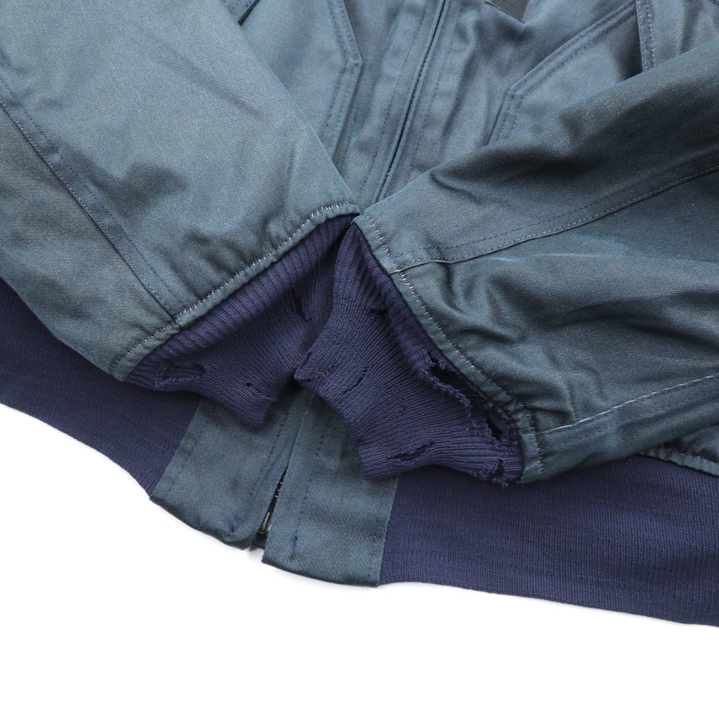 ALPHA INDUSTRIES 90年代 USA製 CWU 45P フライトジャケット L ネイビー 難燃性 短丈 ボロ