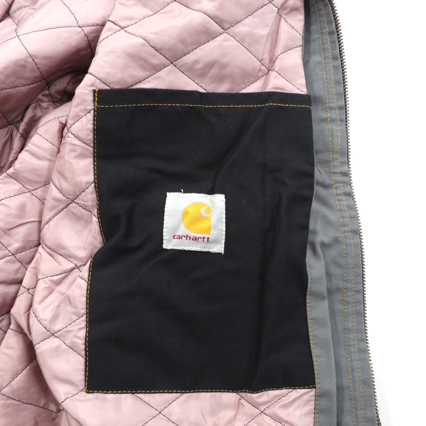 carhartt リメイク 再構築 カラーブロック ダック アクティブジャケット パーカー L マルチカラー クレイジーパターン コットン