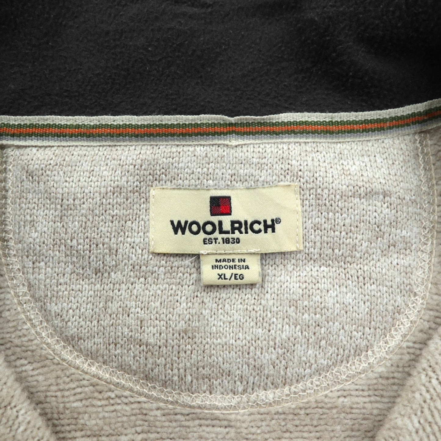 Woolrich ハーフジップ フリース プルオーバー セーター フリースジャケット XL ベージュ HMQ00235