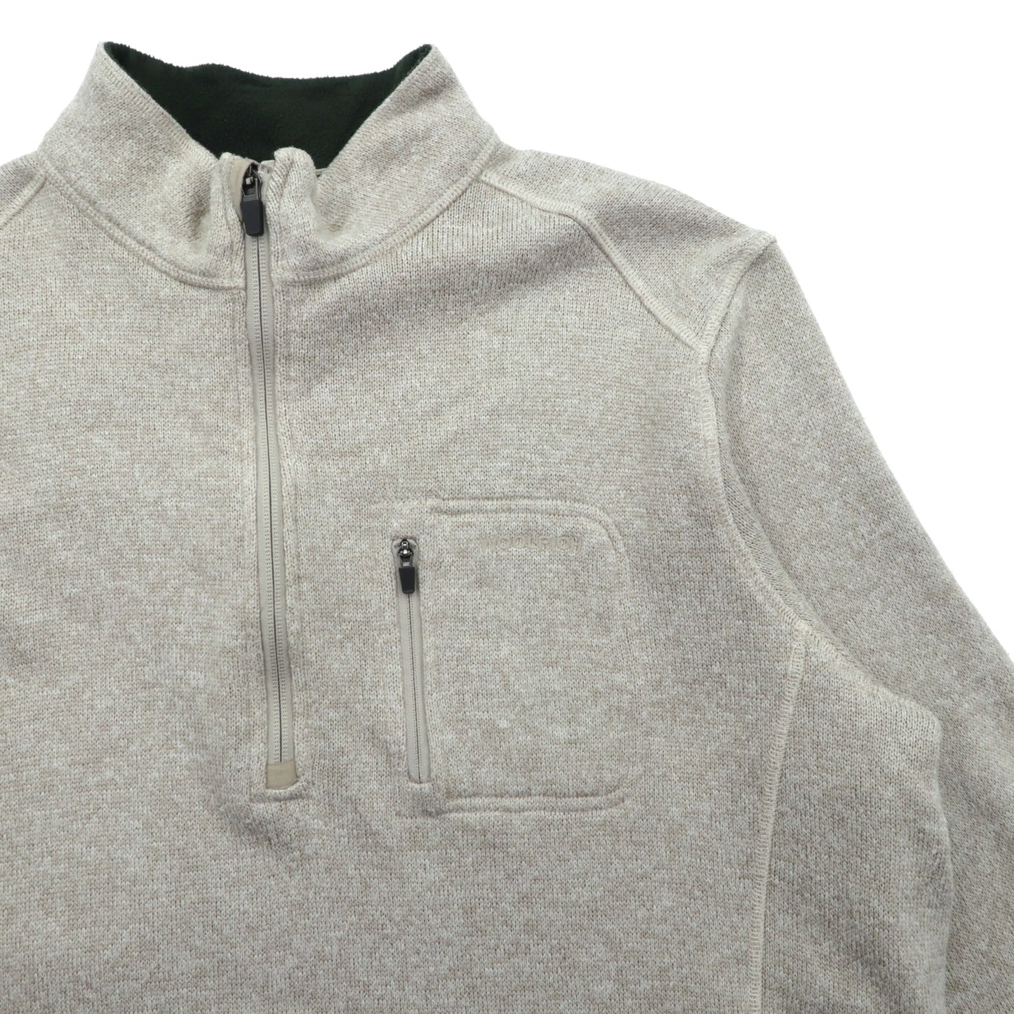 Woolrich ハーフジップ フリース プルオーバー セーター フリースジャケット XL ベージュ HMQ00235