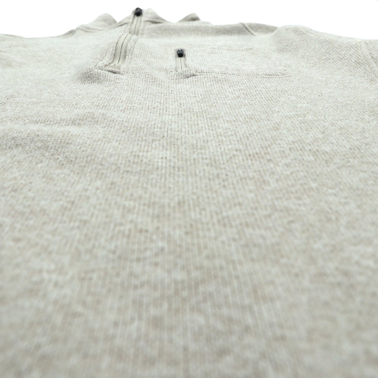 Woolrich ハーフジップ フリース プルオーバー セーター フリースジャケット XL ベージュ HMQ00235