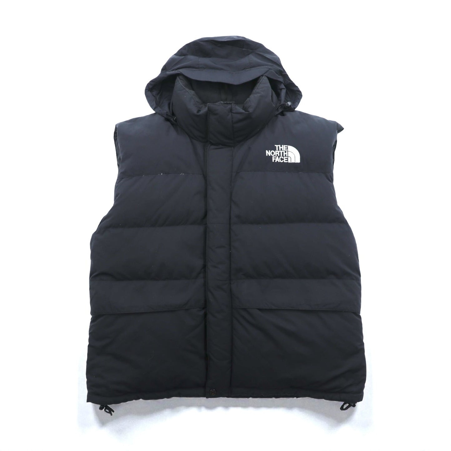 THE NORTH FACE ヌプシ グースインサレーションベスト L パーカー収納式 ドローコード ダブルジップ スタンドカラー
