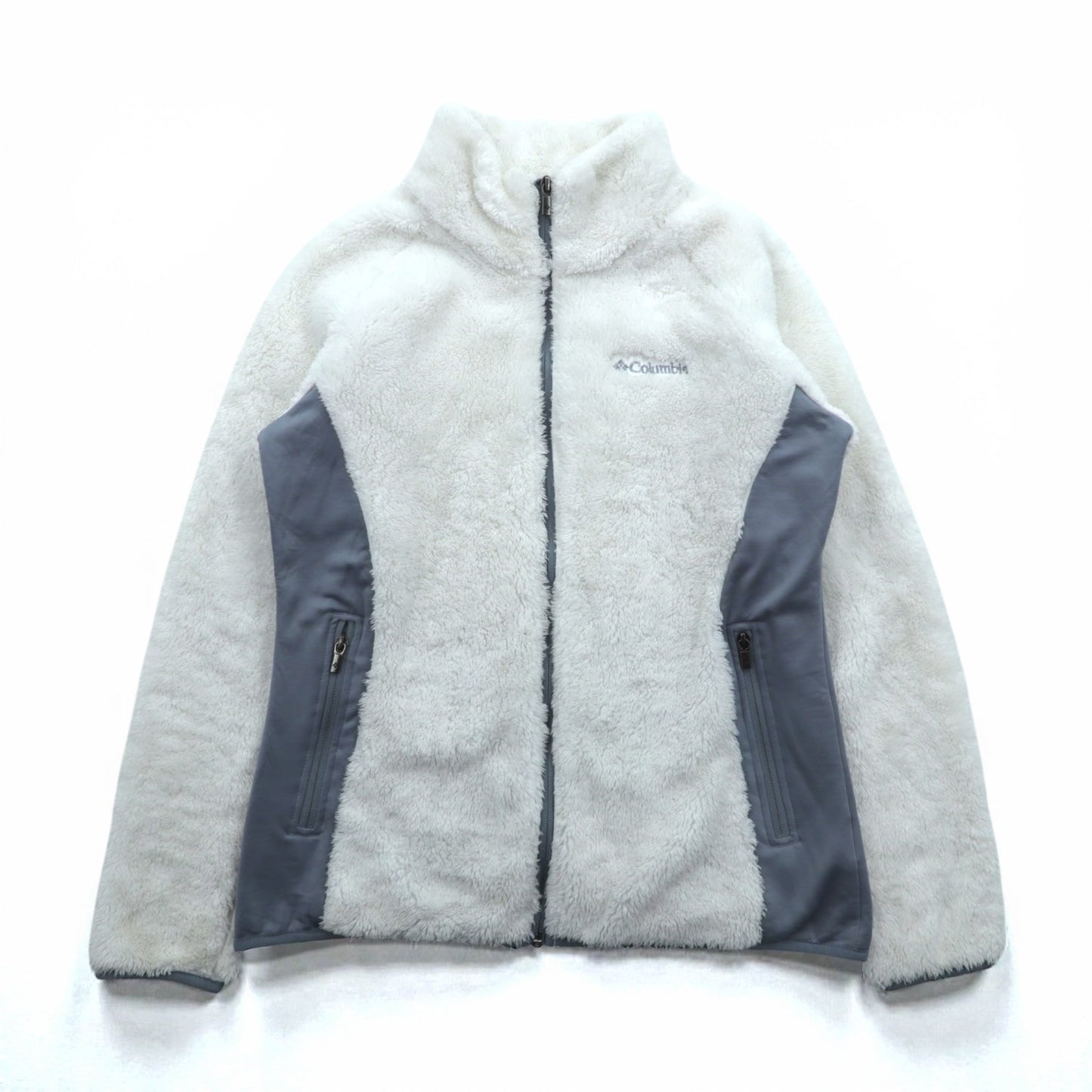 Columbia パイル フリースジャケット L ホワイト スタンドカラー FAST BEAUTY PLUSH XL6620