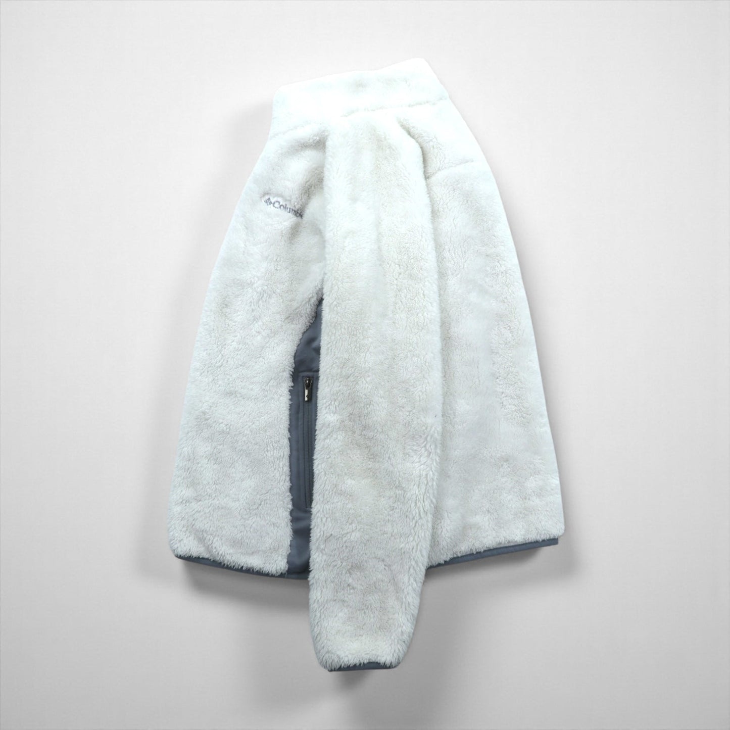 Columbia パイル フリースジャケット L ホワイト スタンドカラー FAST BEAUTY PLUSH XL6620