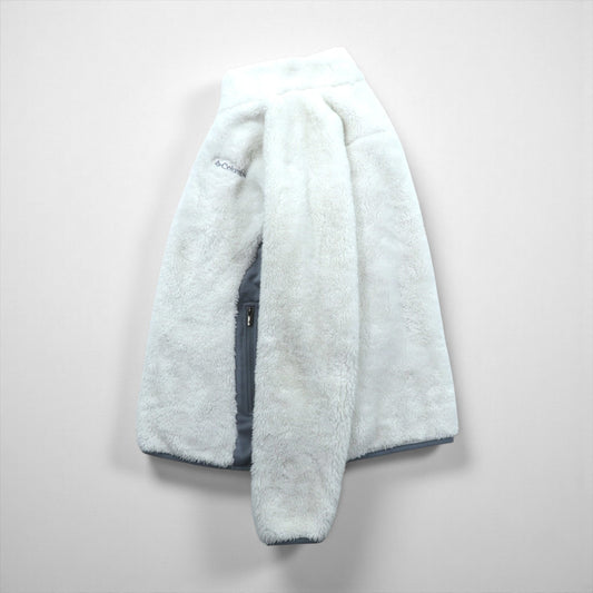 Columbia パイル フリースジャケット L ホワイト スタンドカラー FAST BEAUTY PLUSH XL6620