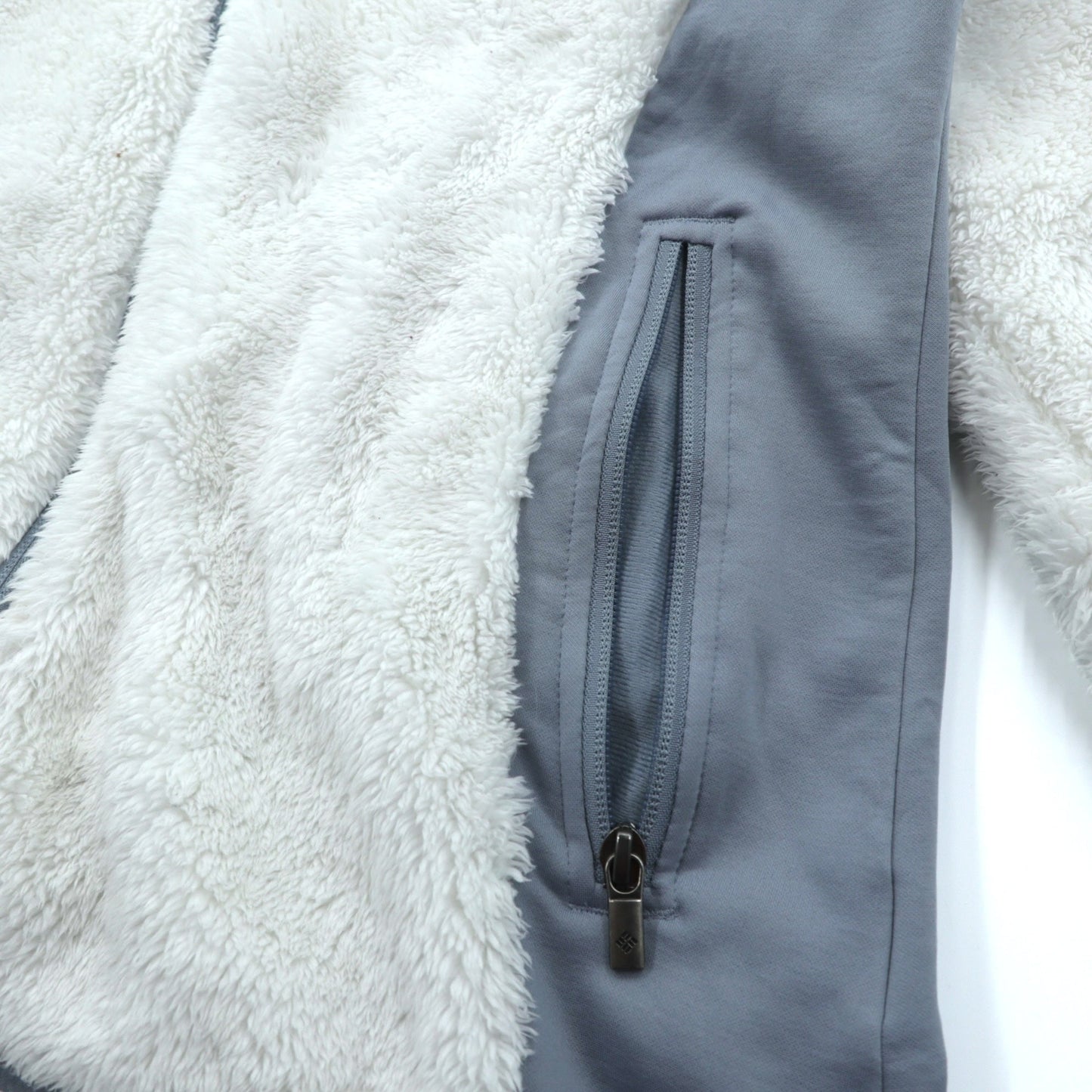 Columbia パイル フリースジャケット L ホワイト スタンドカラー FAST BEAUTY PLUSH XL6620