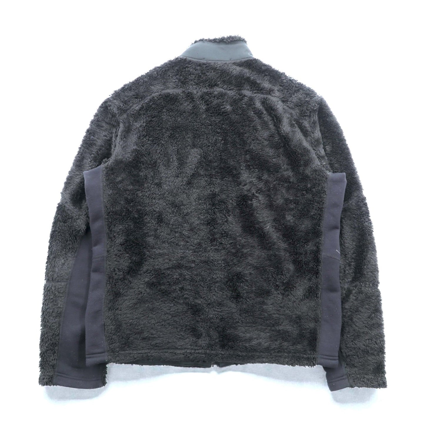 RLX Ralph Lauren ナイロン切替 フリースジャケット L ストレッチ ダブルジップ スタンドカラー ブラック
