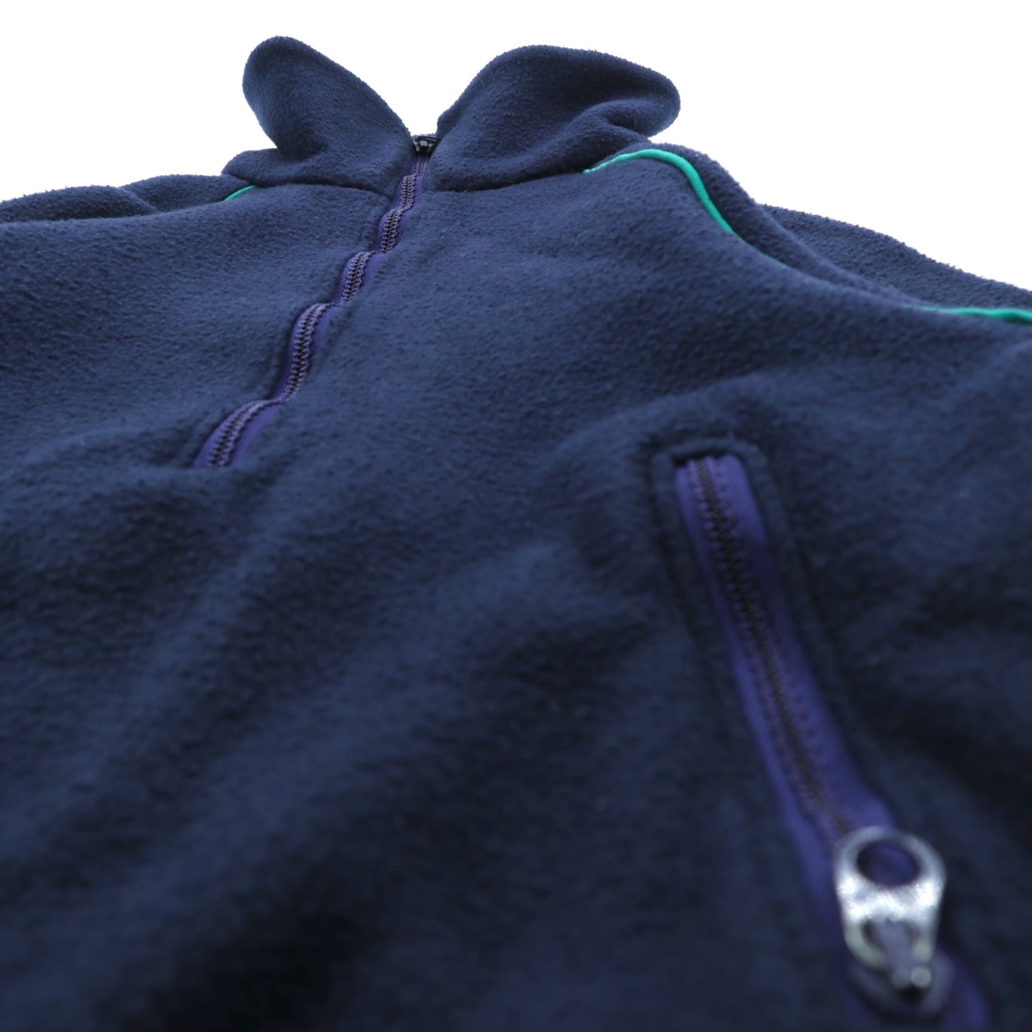 THE NORTH FACE 80年代 USA製 ヴィンテージ プルオーバー フリースジャケット S ネイビー ハーフジップ ハイネック スタンドカラー 茶タグ TALONジップ