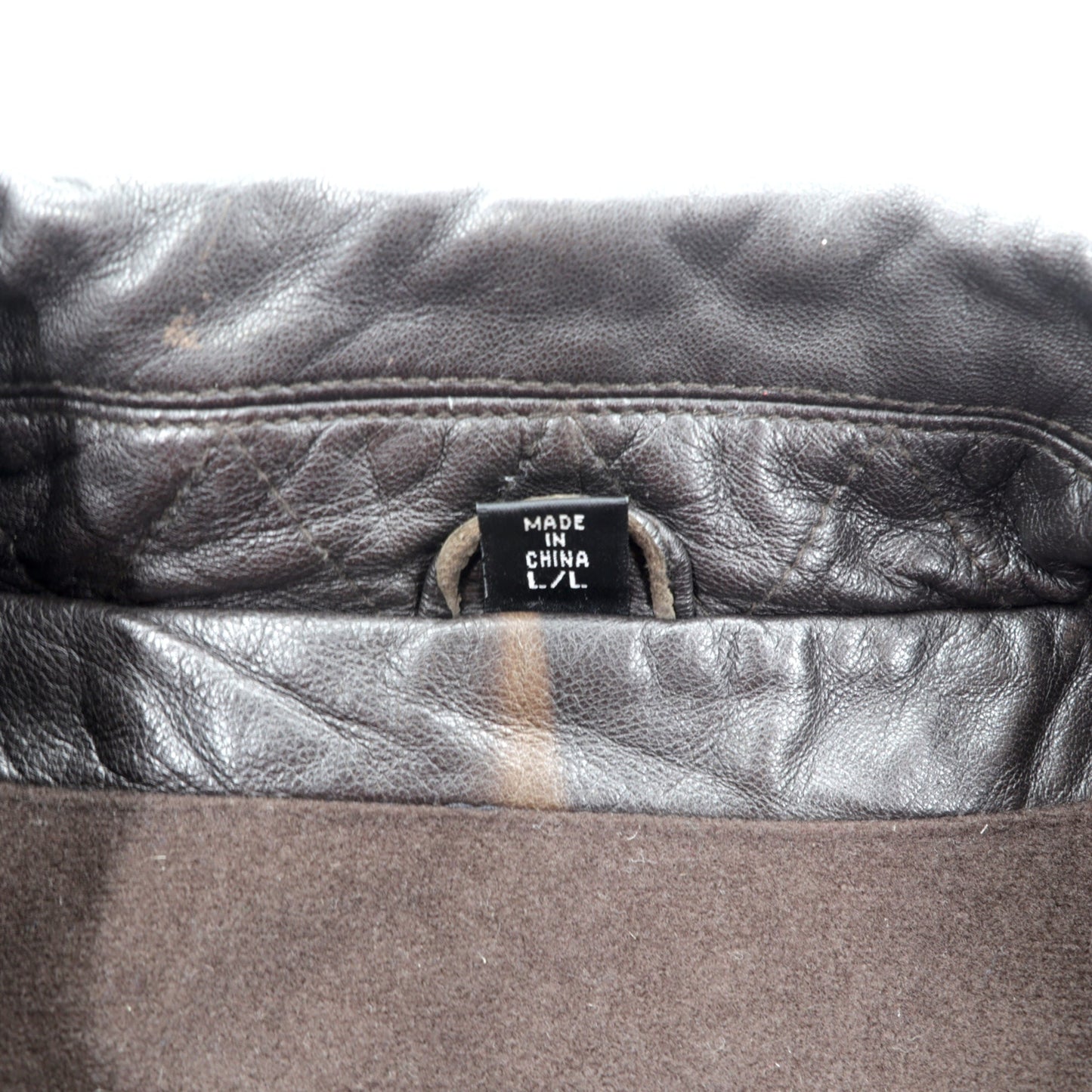 Kenneth Cole レザーコート 中綿 チェスターコート L レザー ウエストベルト付き エポレット 比翼