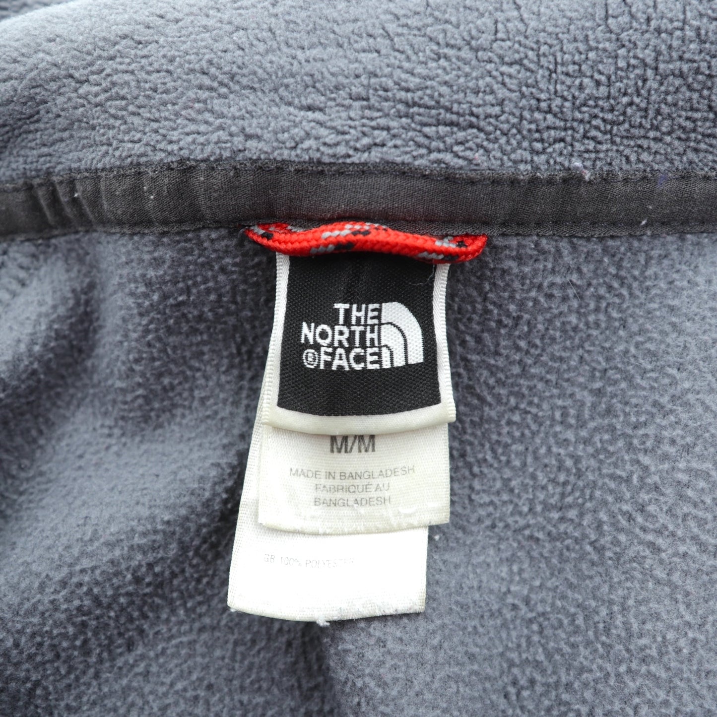 THE NORTH FACE スタンドカラー フルジップ フリースジャケット M ドローコード グレー