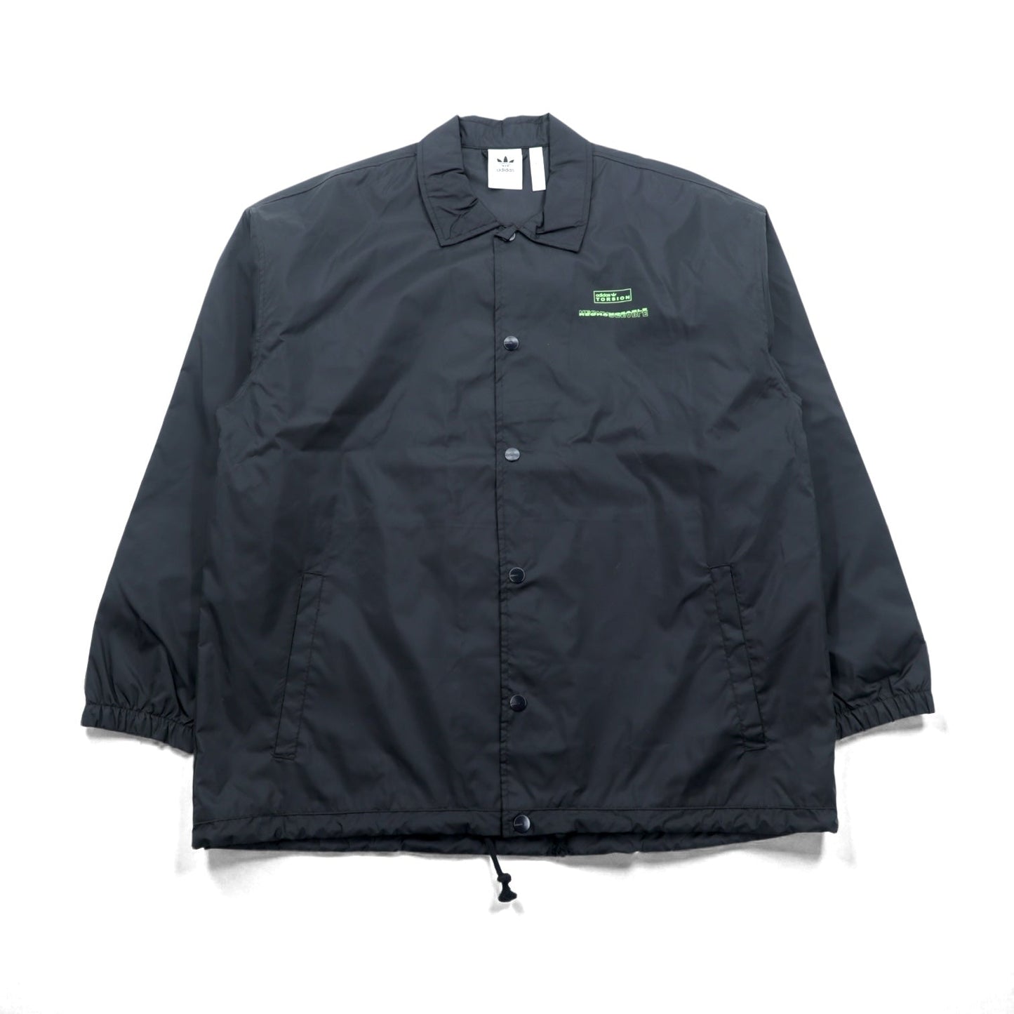 adidas originals コーチジャケット XL ブラック ドローコード ナイロン Torison CoachナイロンジャケットJacket Retro GD6012