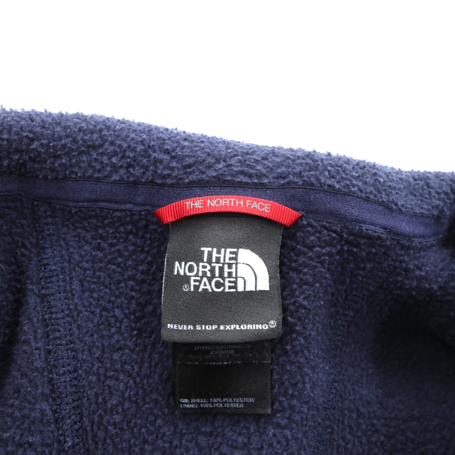 THE NORTH FACE ハーフジップ フリースジャケット M ネイビー スタンドカラー 胸ポケット A7TM 海外規格