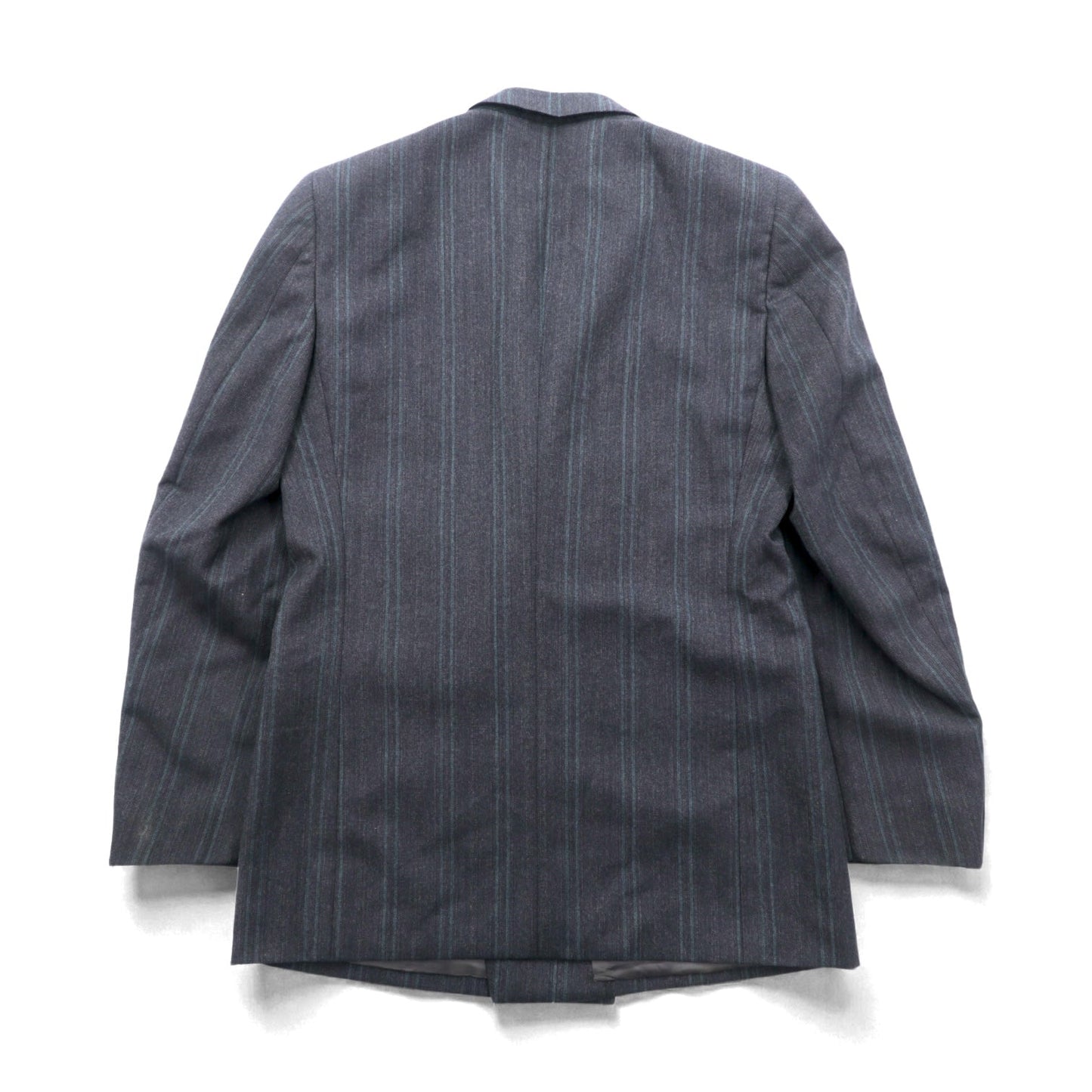 Ermenegildo Zegna イタリア製 ピークドラペル ダブルブレスト テーラードジャケット ブレザー L グレー ウール ストライプ