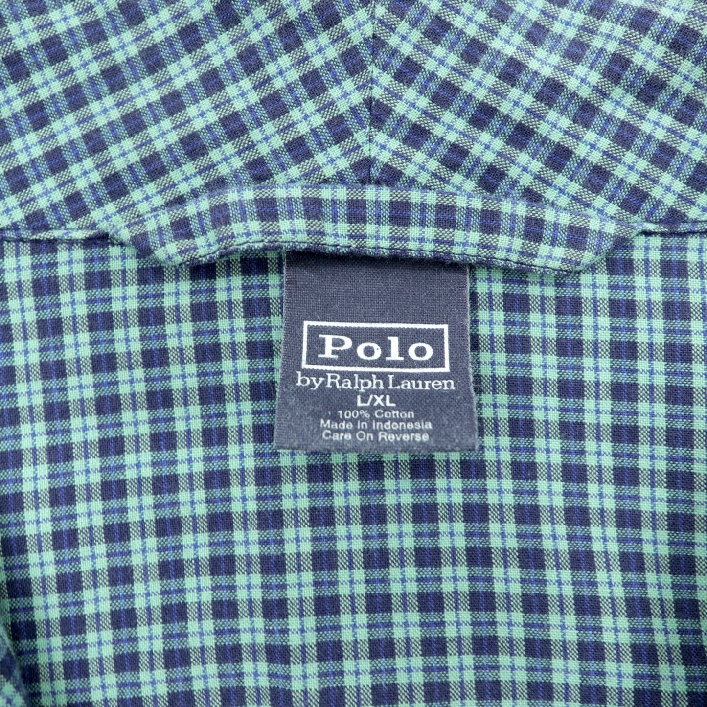 Polo Ralph Lauren 90年代 ガウン ローブ XL グリーン チェック スモールポニー刺繍 パジャマ ロングシャツジャケット