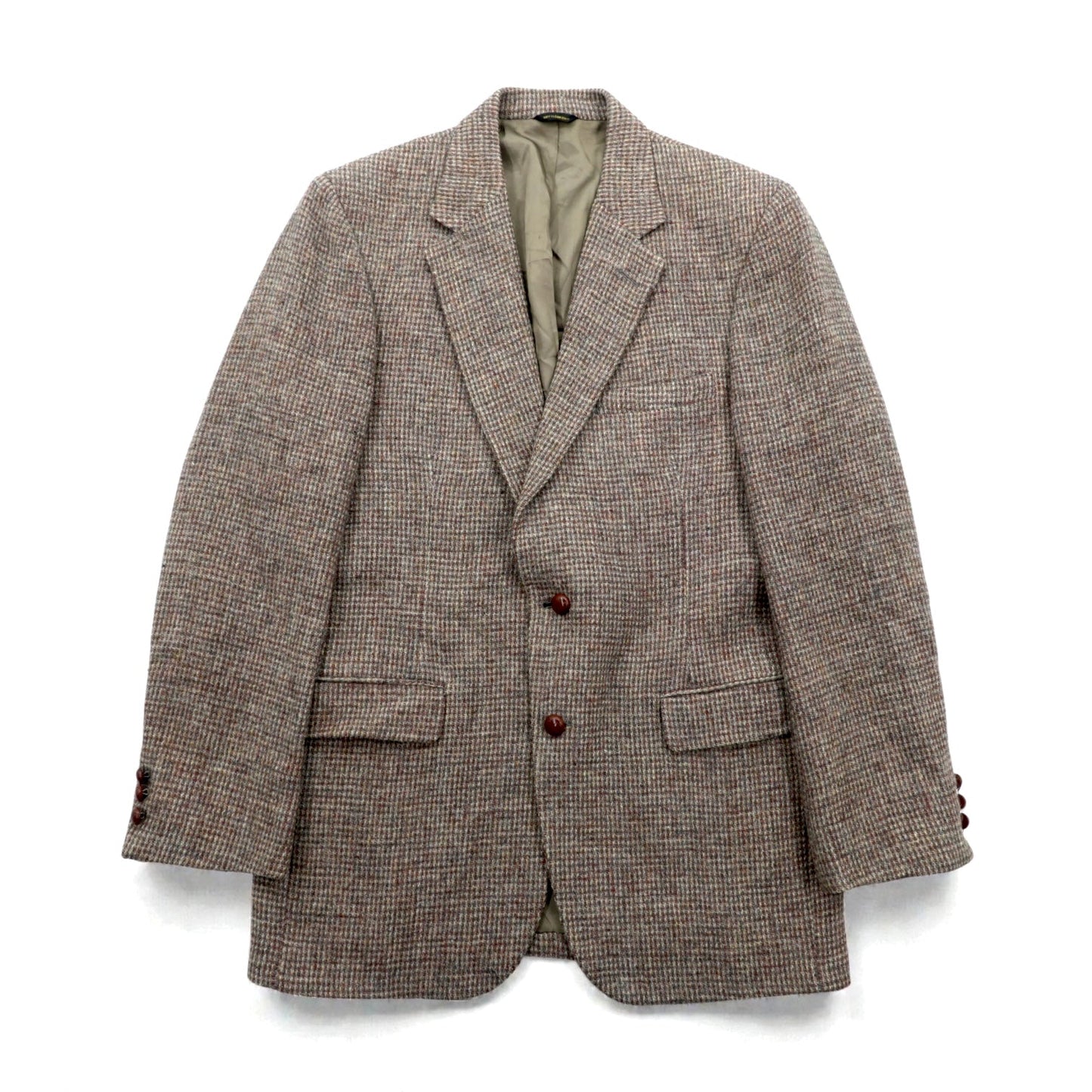 Harris Tweed 90年代 USA製 ツイード ブレザー 2B テーラードジャケット XL ウール くるみボタン Lord & TAYLOR