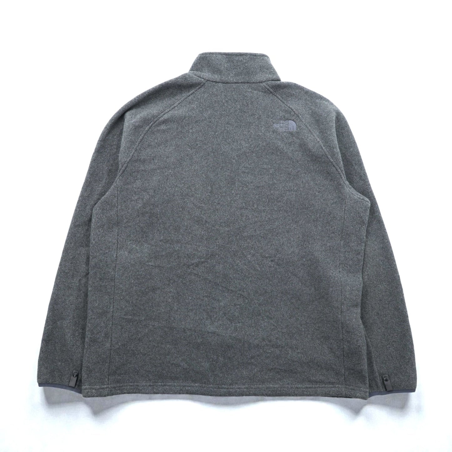 THE NORTH FACE フルジップ フリースジャケット XL グレー ドローコード スタンドカラー C704
