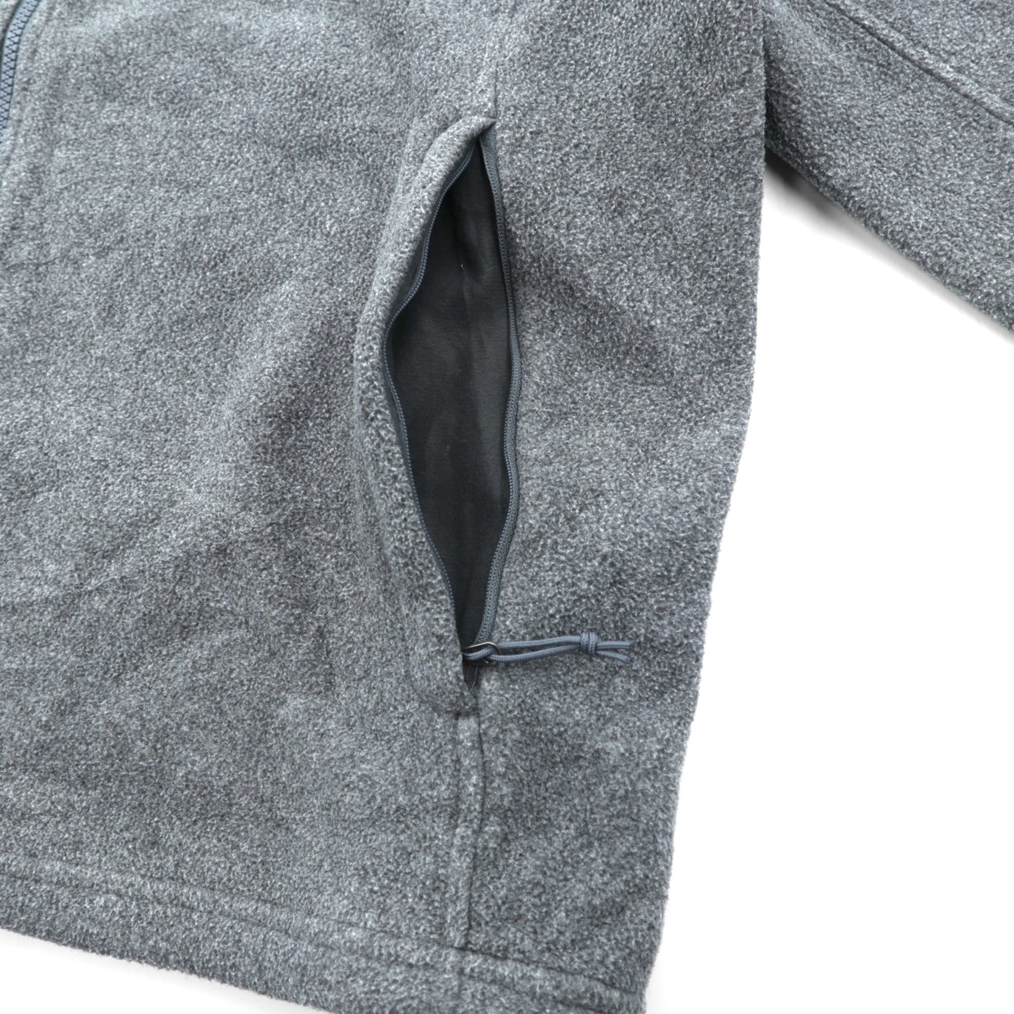 THE NORTH FACE フルジップ フリースジャケット XL グレー ドローコード スタンドカラー C704