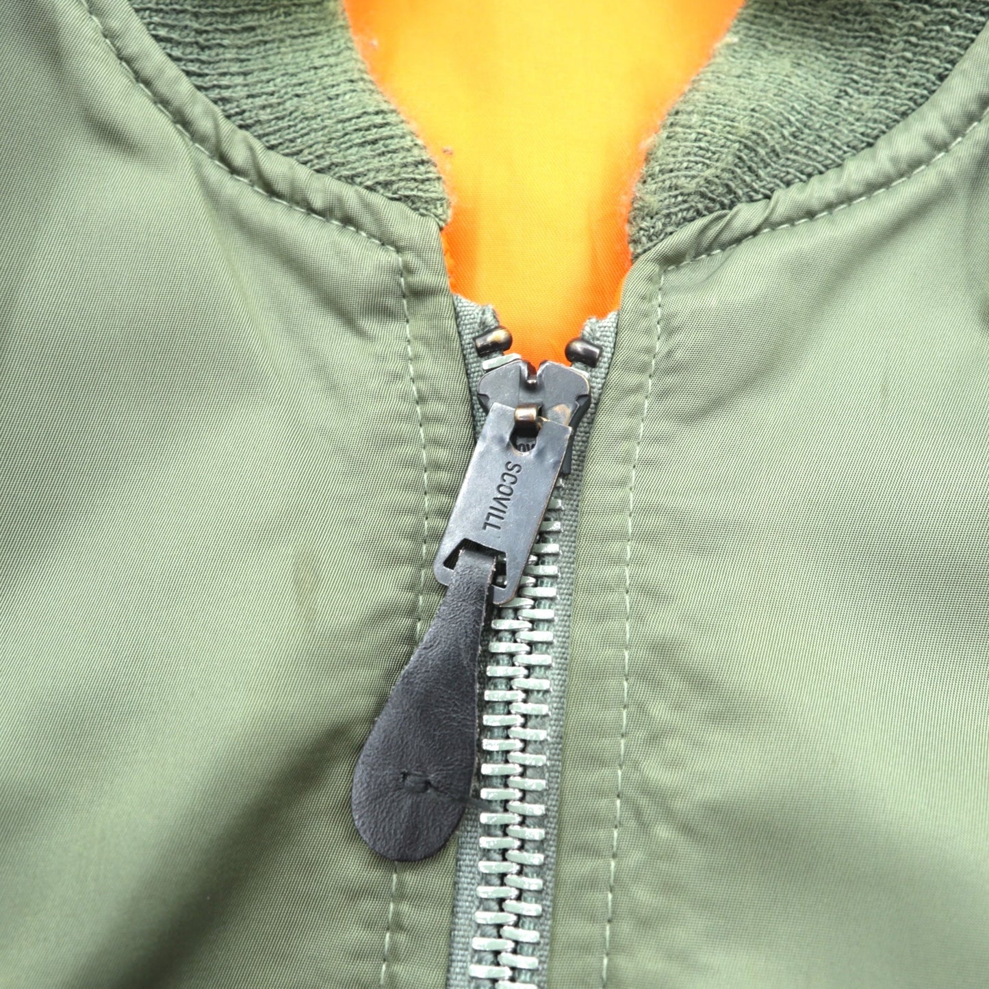 SPIEWAK 80年代 USA製 MA-1 フライトジャケット L カーキ リバーシブル GOLDEN FLEECE 1018-695-1621 SCOVILジップ