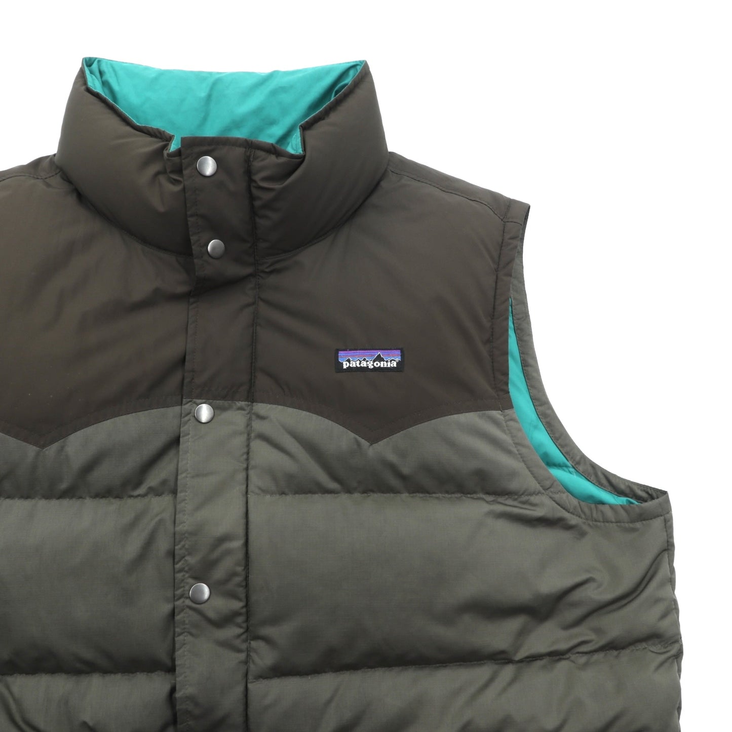 Patagonia スリングショット ダウンベスト Slingshot Down Vest スナップボタン XL ブラウン ウエスタン 27571FA12