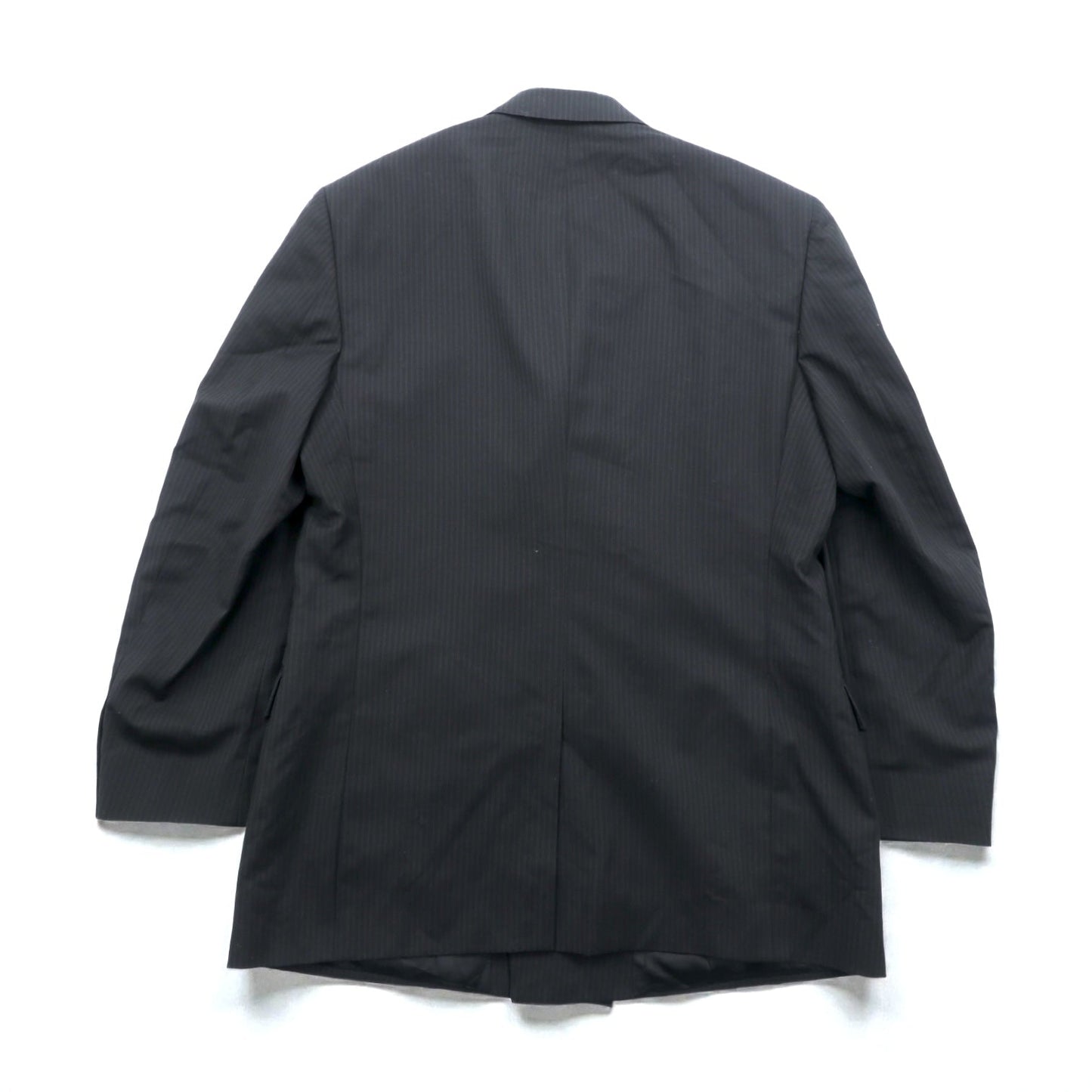 US UNION MADE Blazer ピークドラベル ダブルブレスト ブレザー テーラードジャケット XL ブラック ストライプ KENNETH COLE 未使用品 USA製