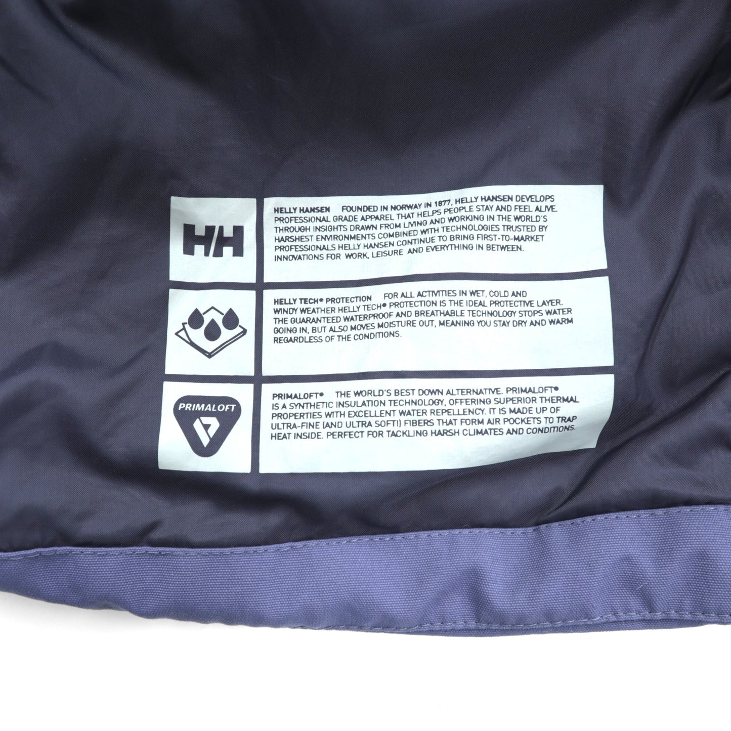 HELLY HANSEN プリマロフト 中綿 マウンテンパーカー L ネイビー 防水 PRIMA LOFT HELLY TECH