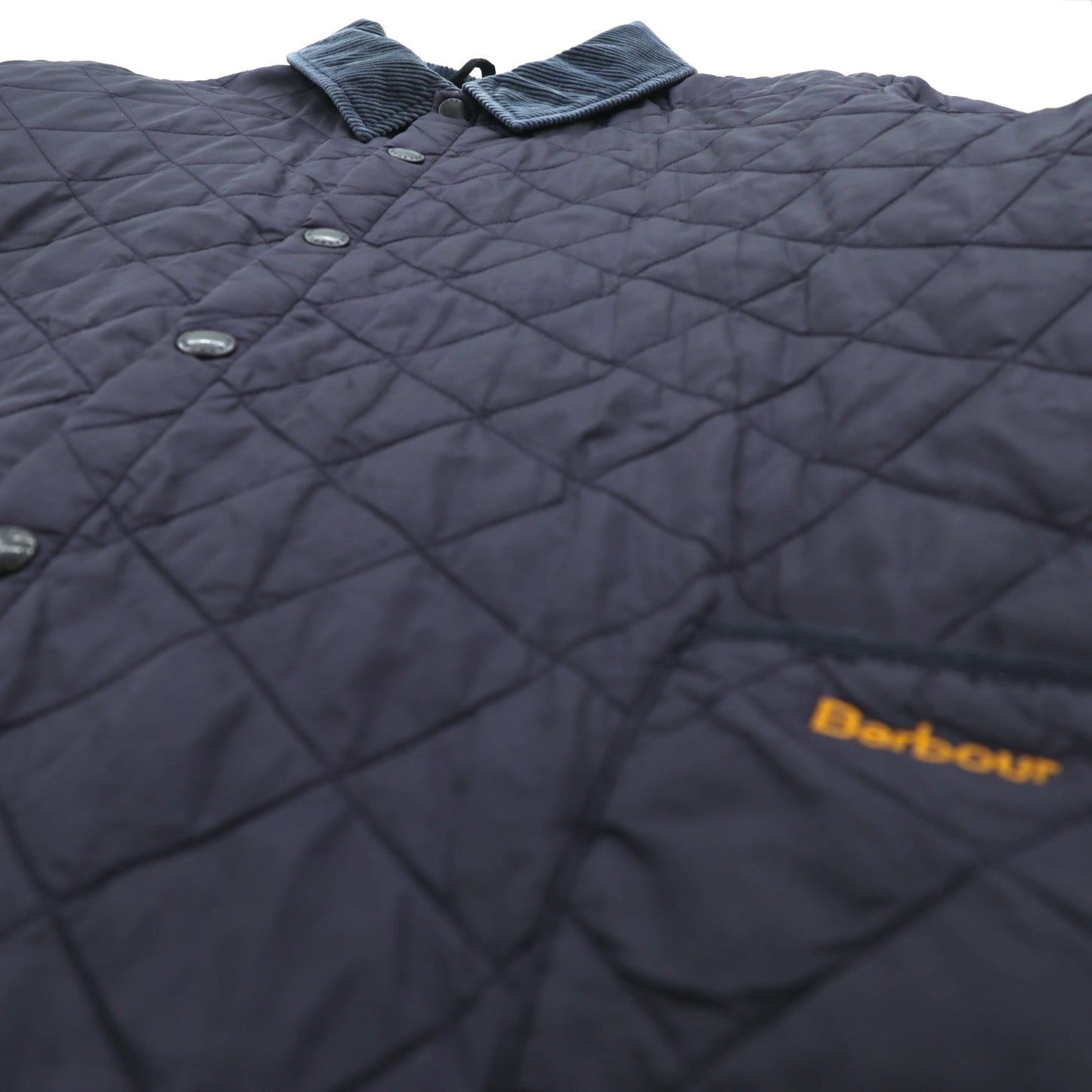 Barbour キルティングジャケット LIDDESDALE JACKET XL ネイビー 襟コーデュロイ 中綿 MQU0001NY91