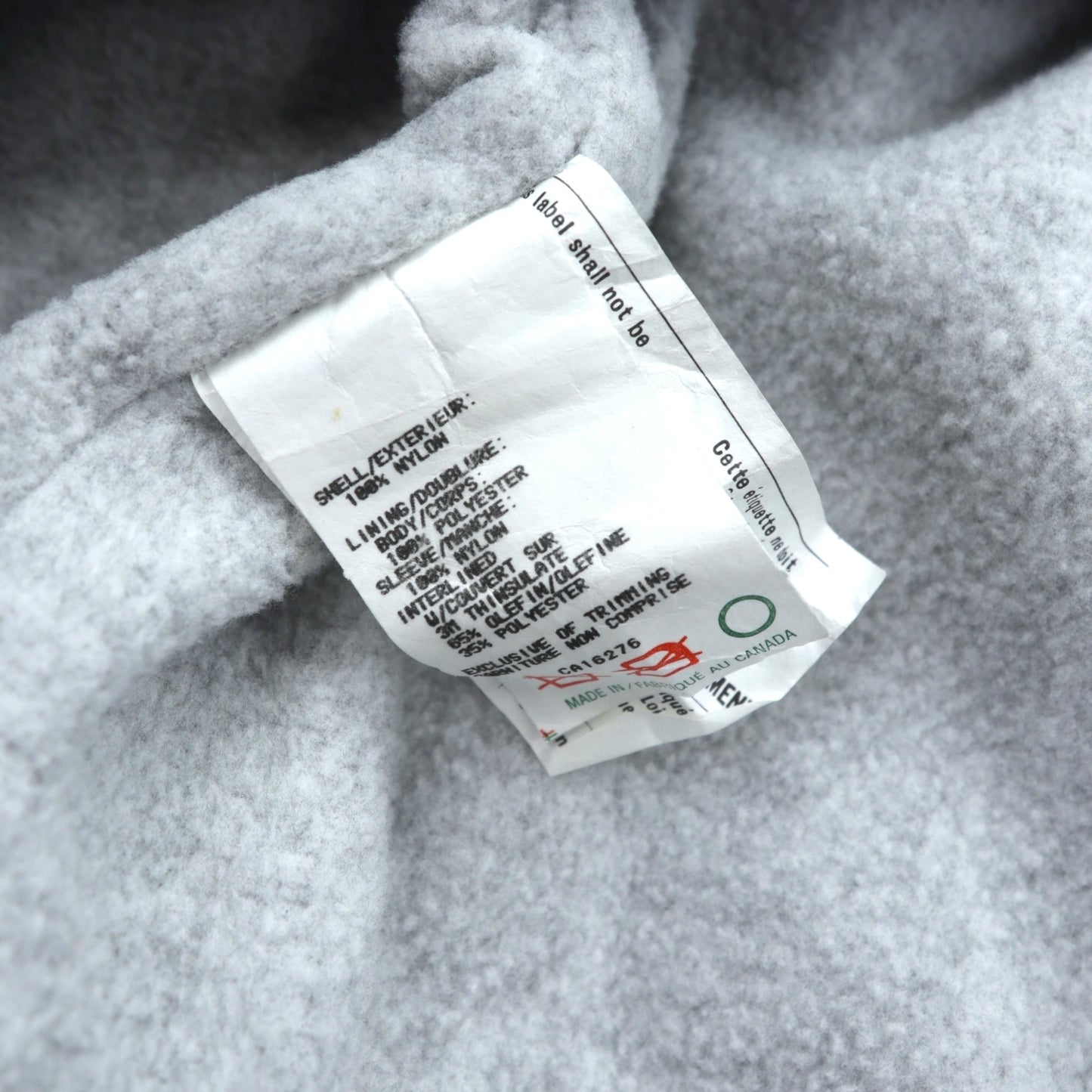80s Canada Vintage Windbreaker Jacket ナイロンジャケットThinsulate 中綿 XL フリースライナー ブルー 80年代 カナダ製