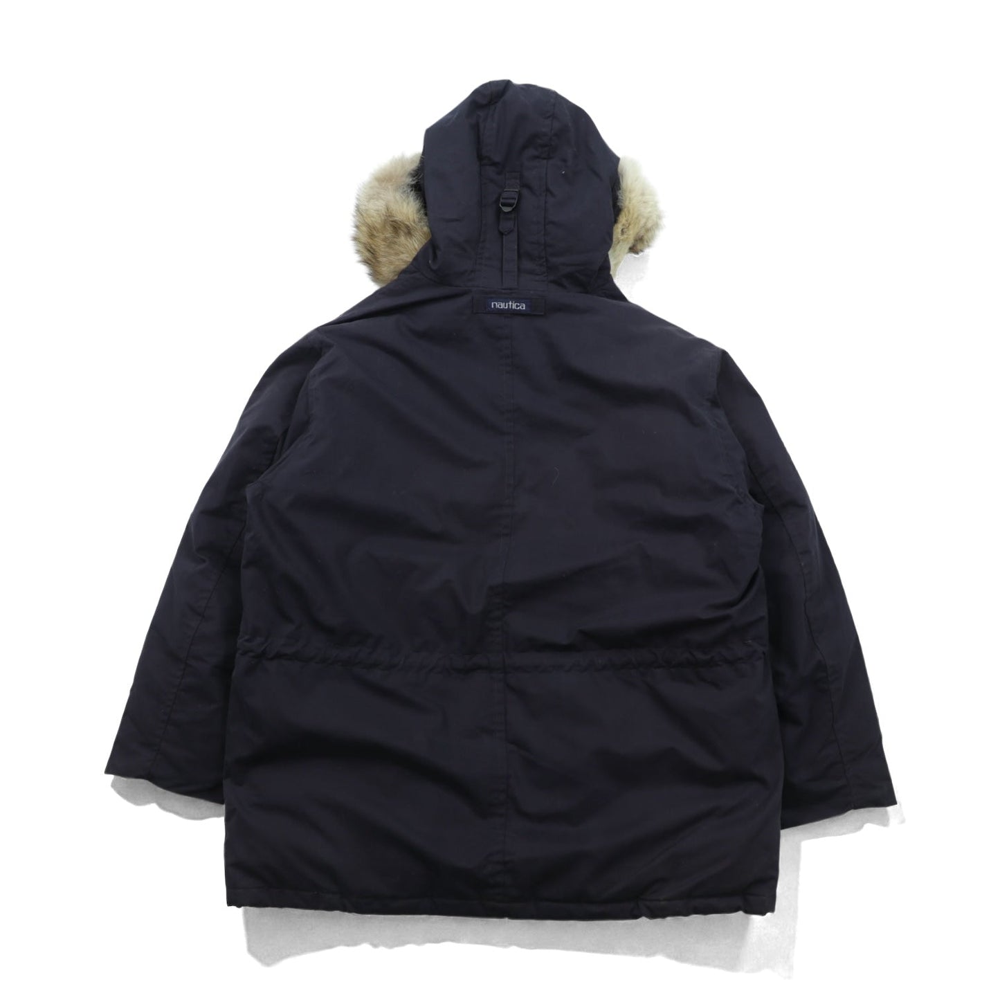 NAUTICA 90年代 65/35クロス N-3B ミリタリー ダウンジャケット L ダブルジップ ドローコード ファー着脱式