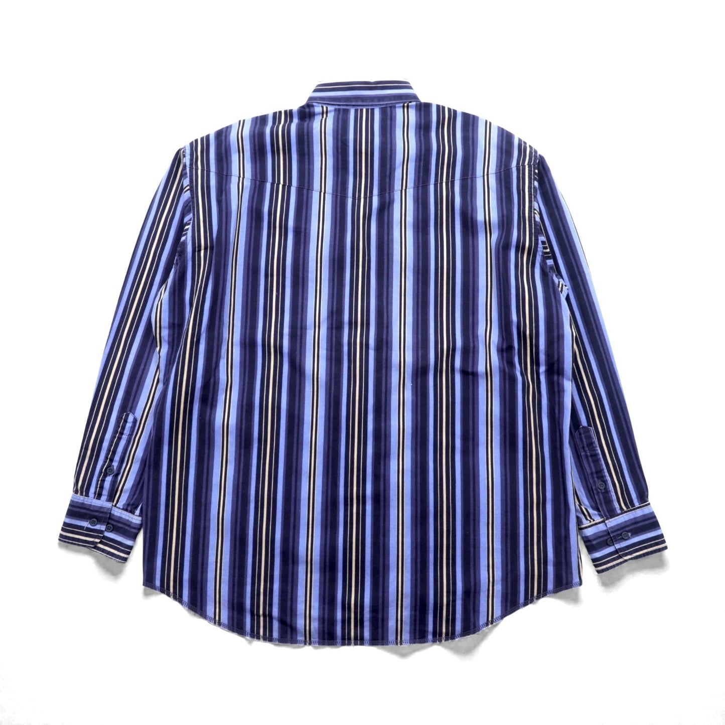 Wrangler 90年代 ボタンダウン シャツ XL ネイビー ストライプ 胸ポケット