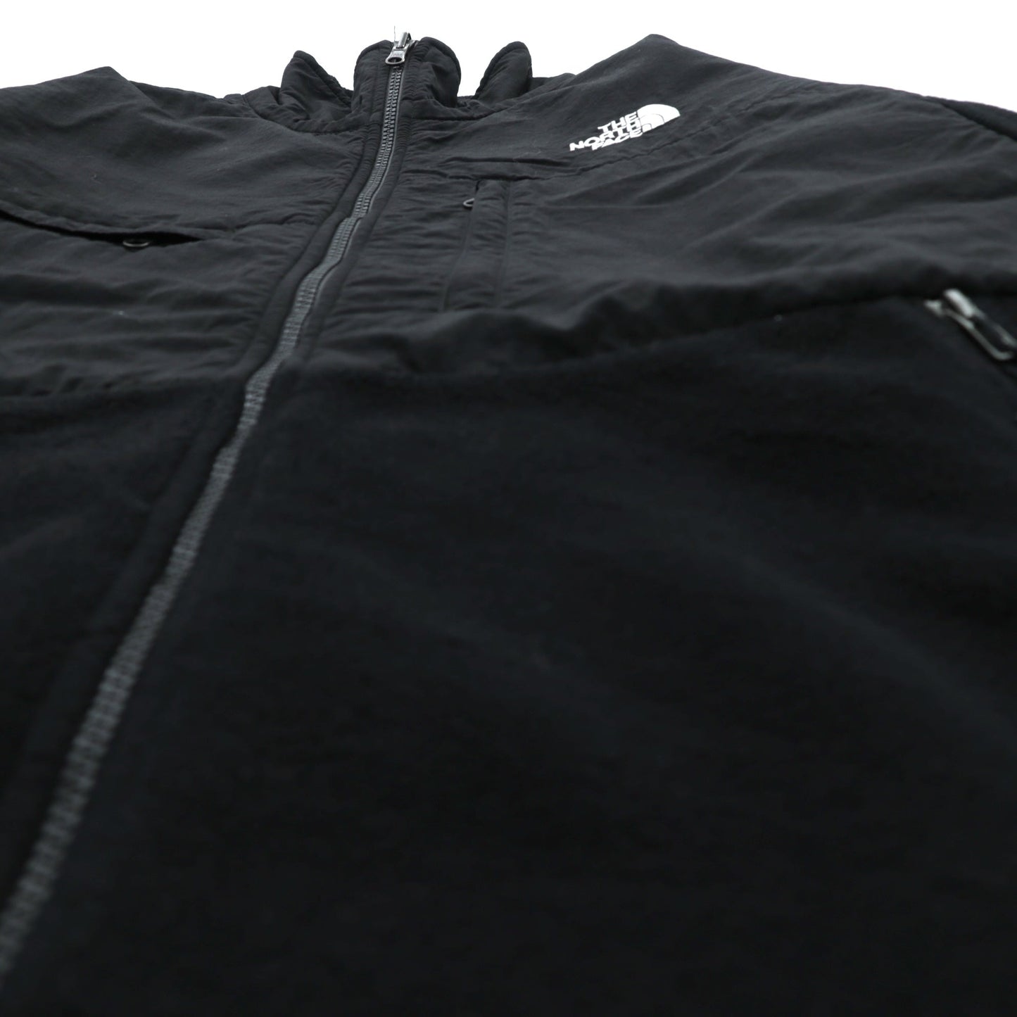 THE NORTH FACE デナリジャケット POLARTEC フリースジャケット L ブラック ナイロン切替 ドローコード