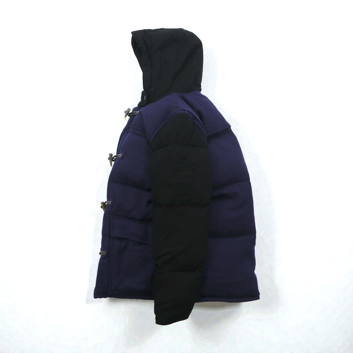 International Gallery BEAMS 別注 Cape HEIGHTS ダウンジャケット S ネイビー ダブルジップ ダッフル Landis WOOL CH9111818