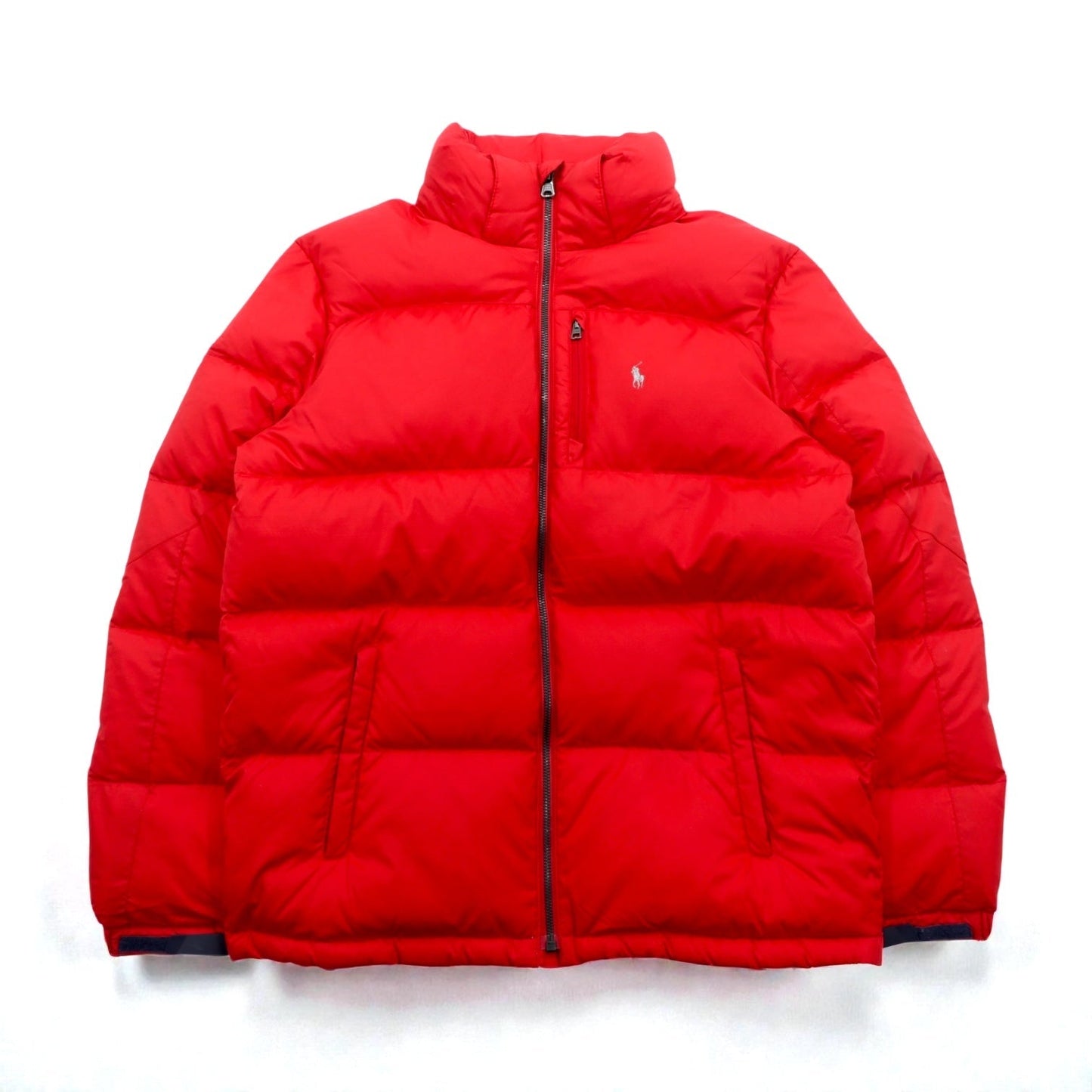 Polo Ralph Lauren PERFORMANCE ダウンジャケット M レッド ナイロン スモールポニー フード着脱式