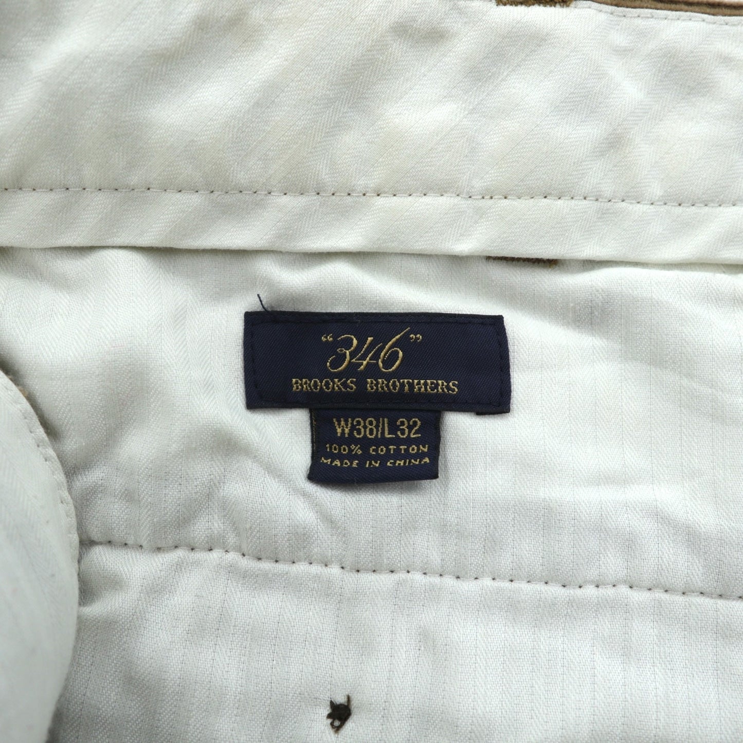 Brooks Brothers 2タック ワイド コーデュロイ チノパンツ スラックス L ブラウン コットン