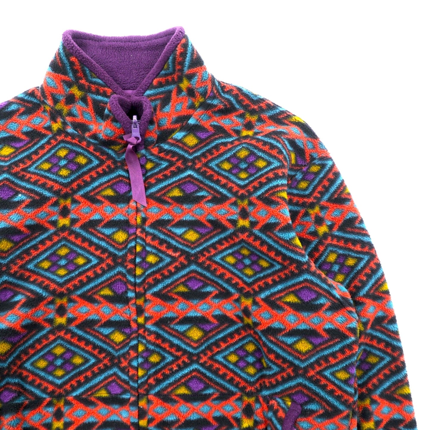 TARAS BOULBA 90年代 ポーラテック POLARTEC 総柄 フリースジャケット L マルチカラー 日本製