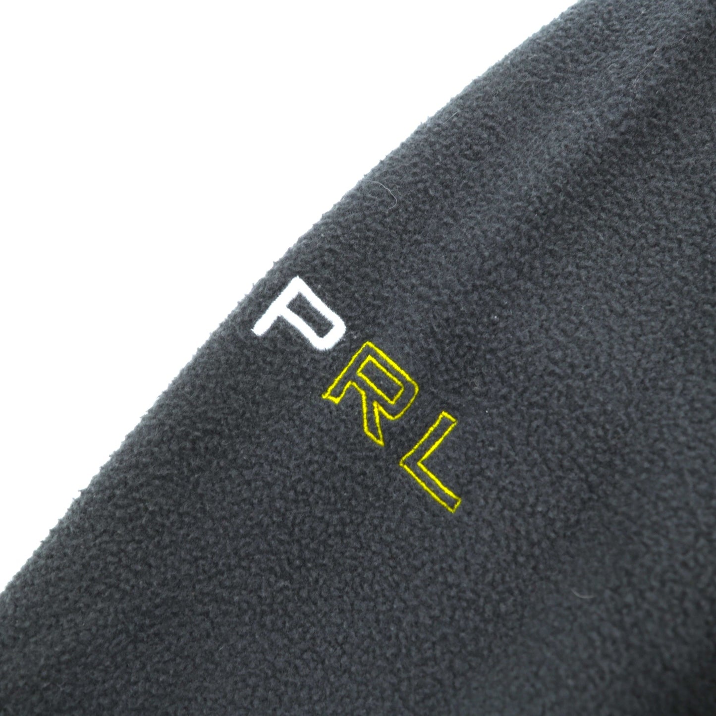 Polo Ralph Lauren 90年代 フルジップ フリースジャケット M グレー スタンドカラー カンガルーポケット