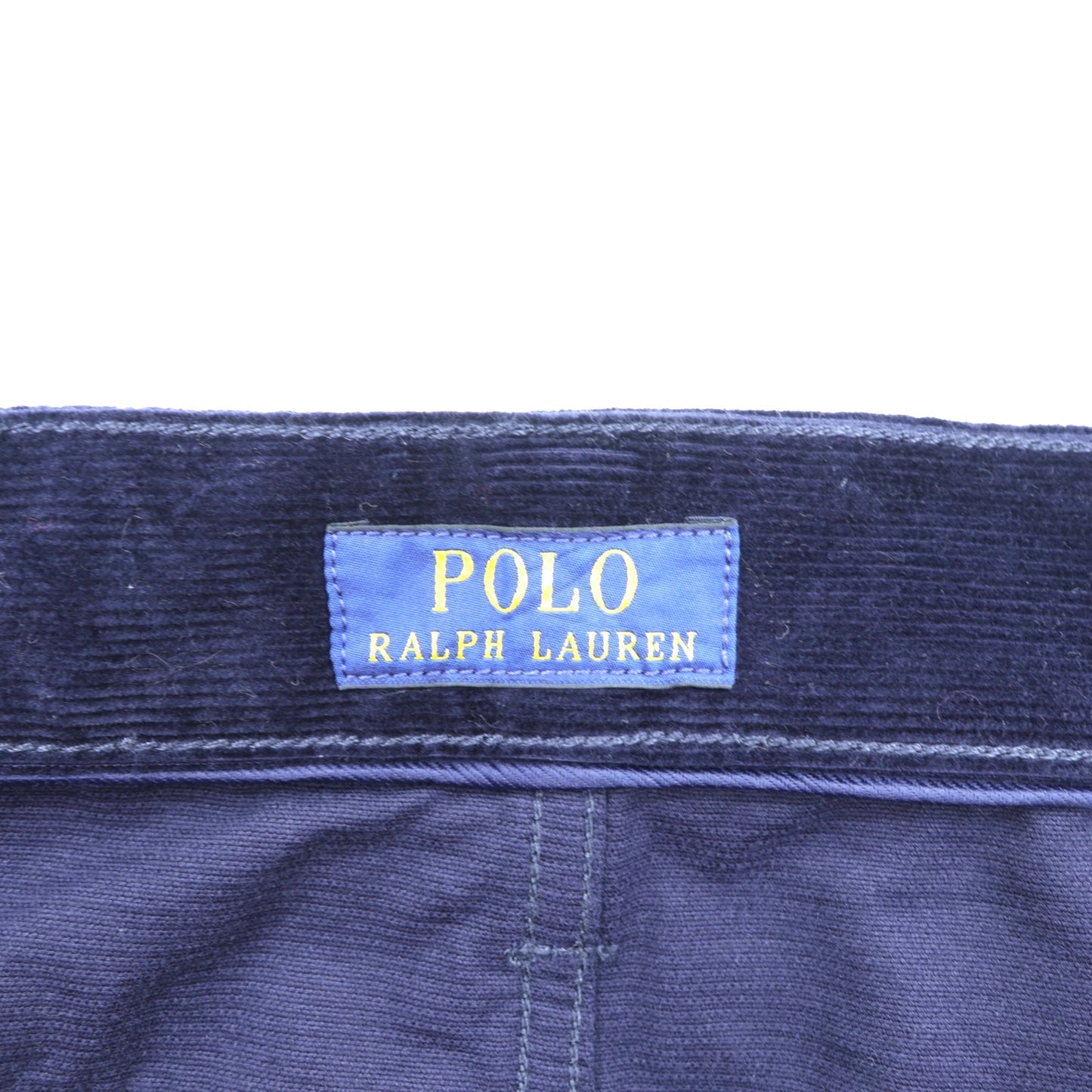Polo Ralph Lauren コーデュロイ チノパンツ スラックス L ネイビー TALONジップ レザーパッチ