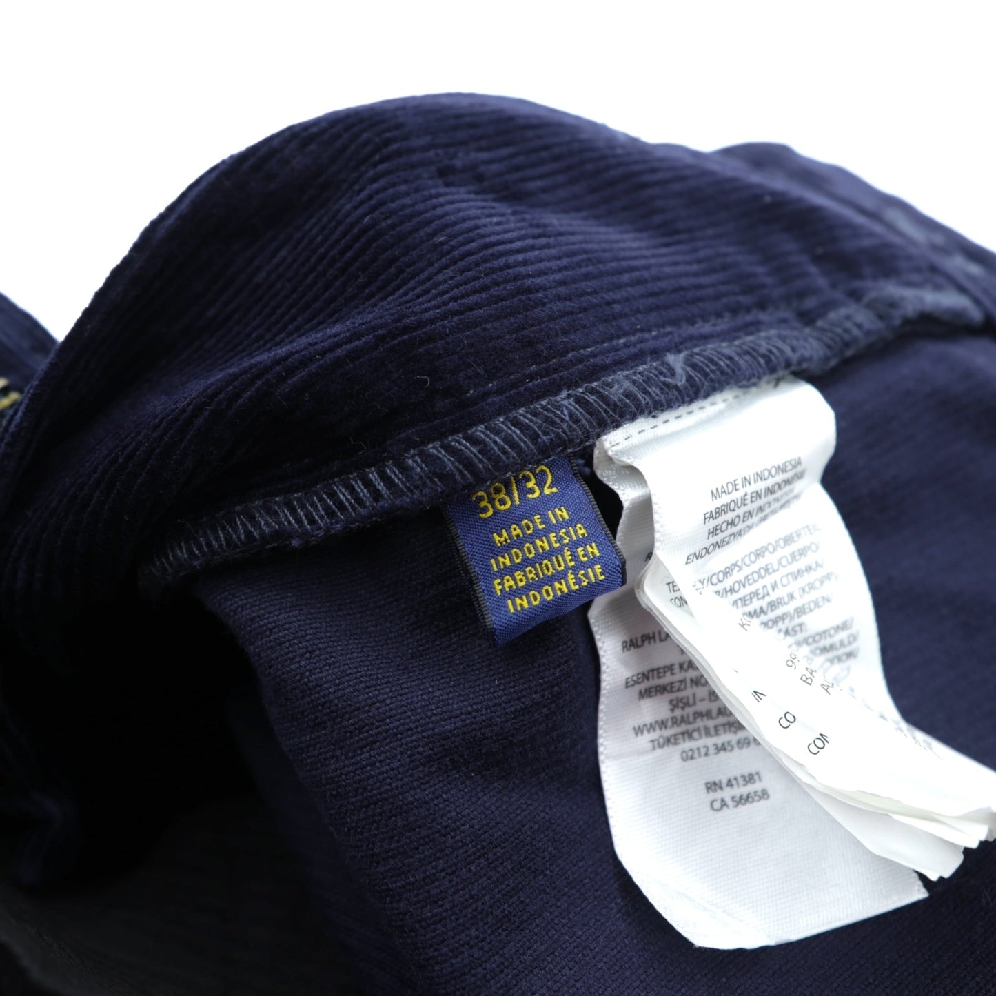 Polo Ralph Lauren コーデュロイ チノパンツ スラックス L ネイビー TALONジップ レザーパッチ
