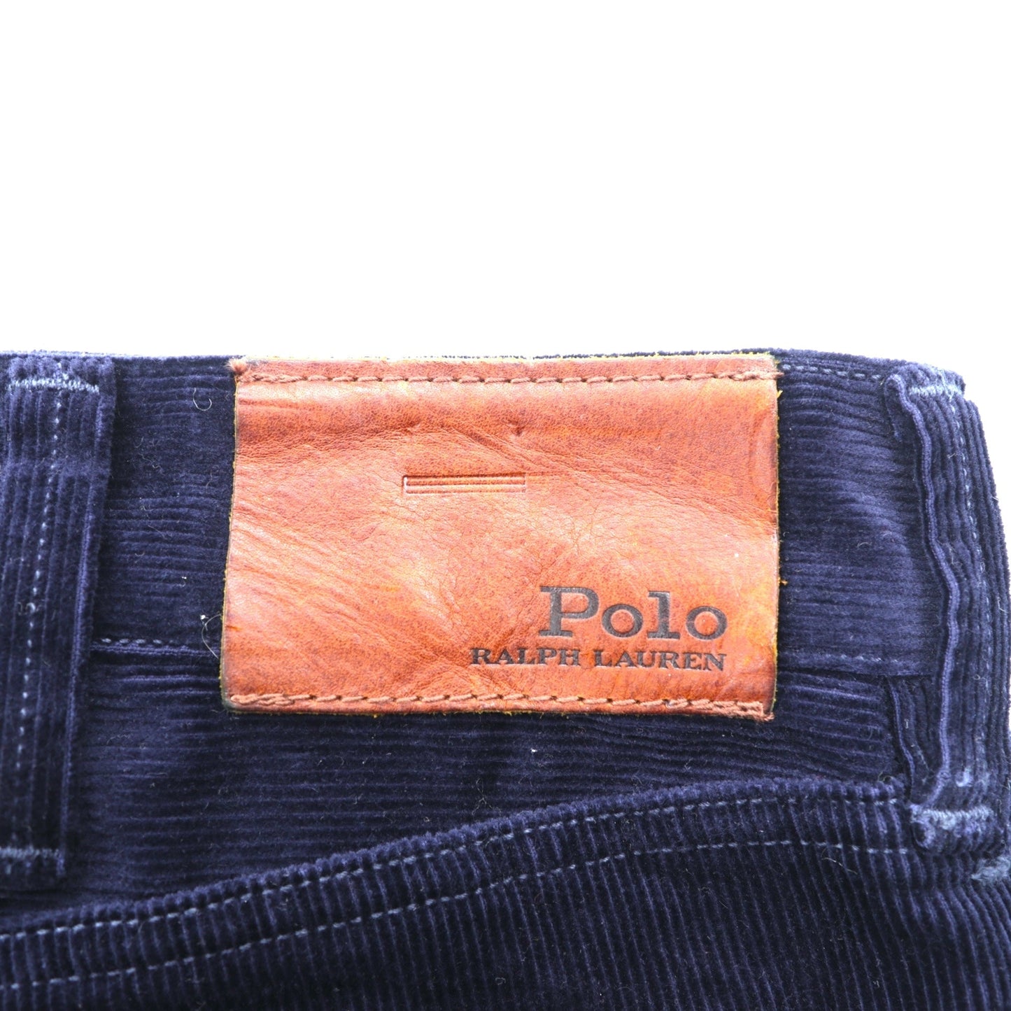 Polo Ralph Lauren コーデュロイ チノパンツ スラックス L ネイビー TALONジップ レザーパッチ