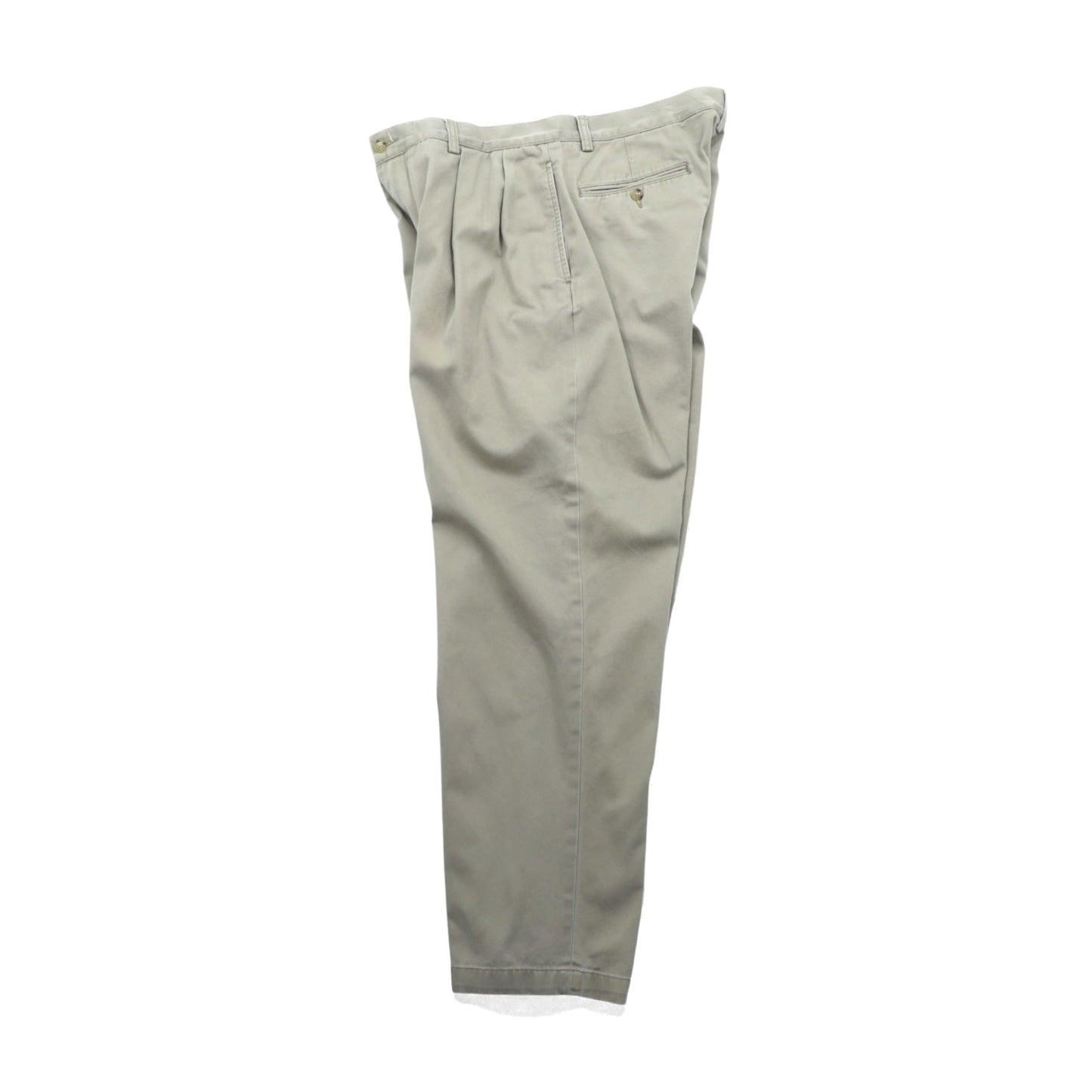 Polo Ralph Lauren ポロチノ 2タック ワイド テーパード チノパンツ スラックス L ベージュ プリーツ CLASSIC FIT PLEATED