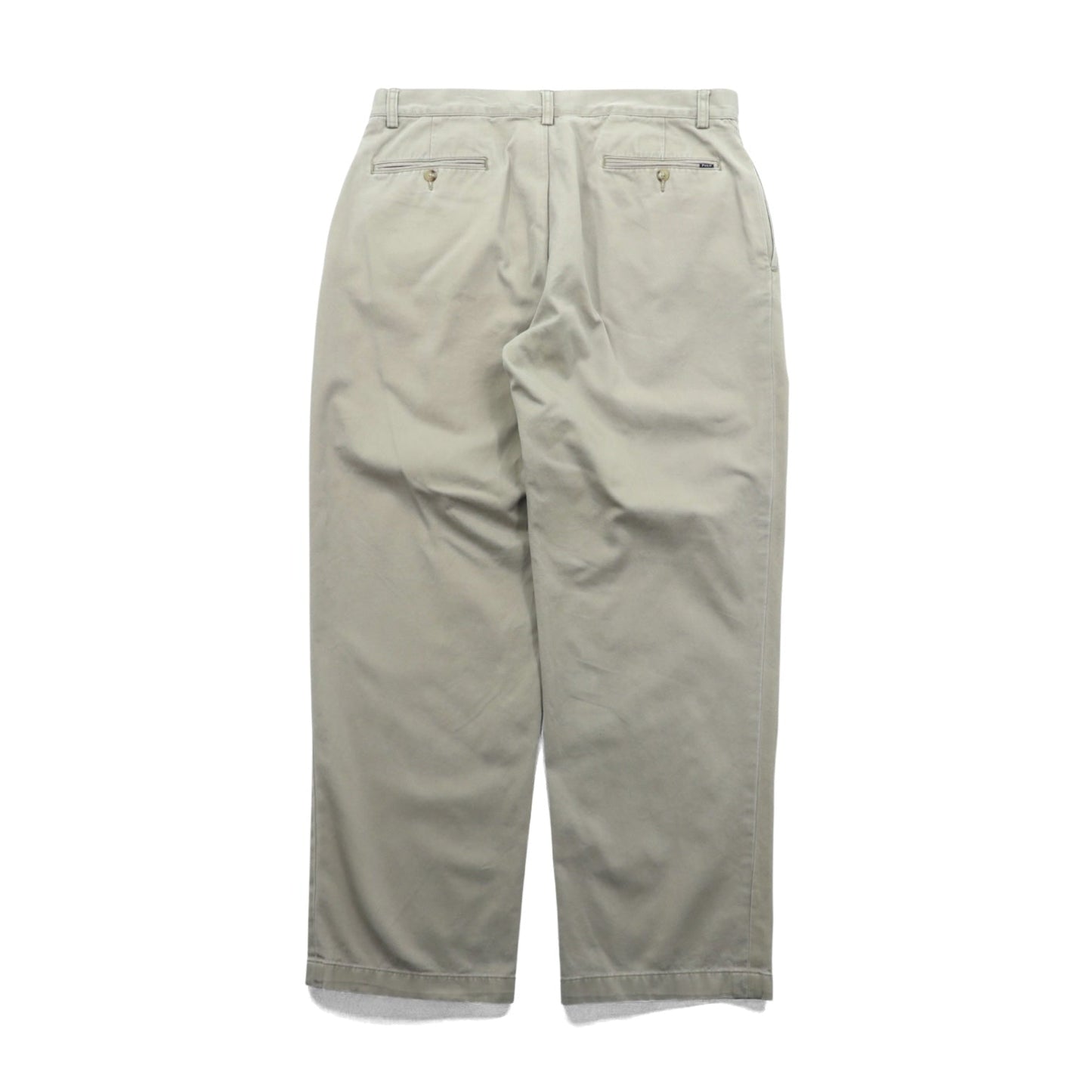 Polo Ralph Lauren ポロチノ 2タック ワイド テーパード チノパンツ スラックス L ベージュ プリーツ CLASSIC FIT PLEATED