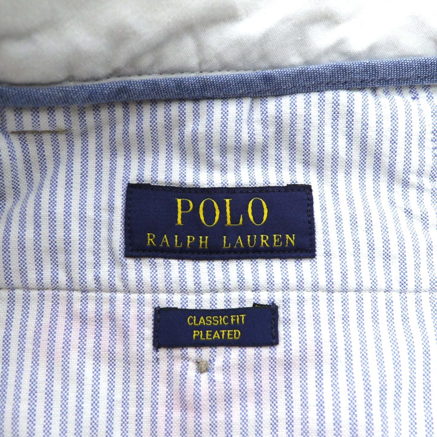 Polo Ralph Lauren ポロチノ 2タック ワイド テーパード チノパンツ スラックス L ベージュ プリーツ CLASSIC FIT PLEATED