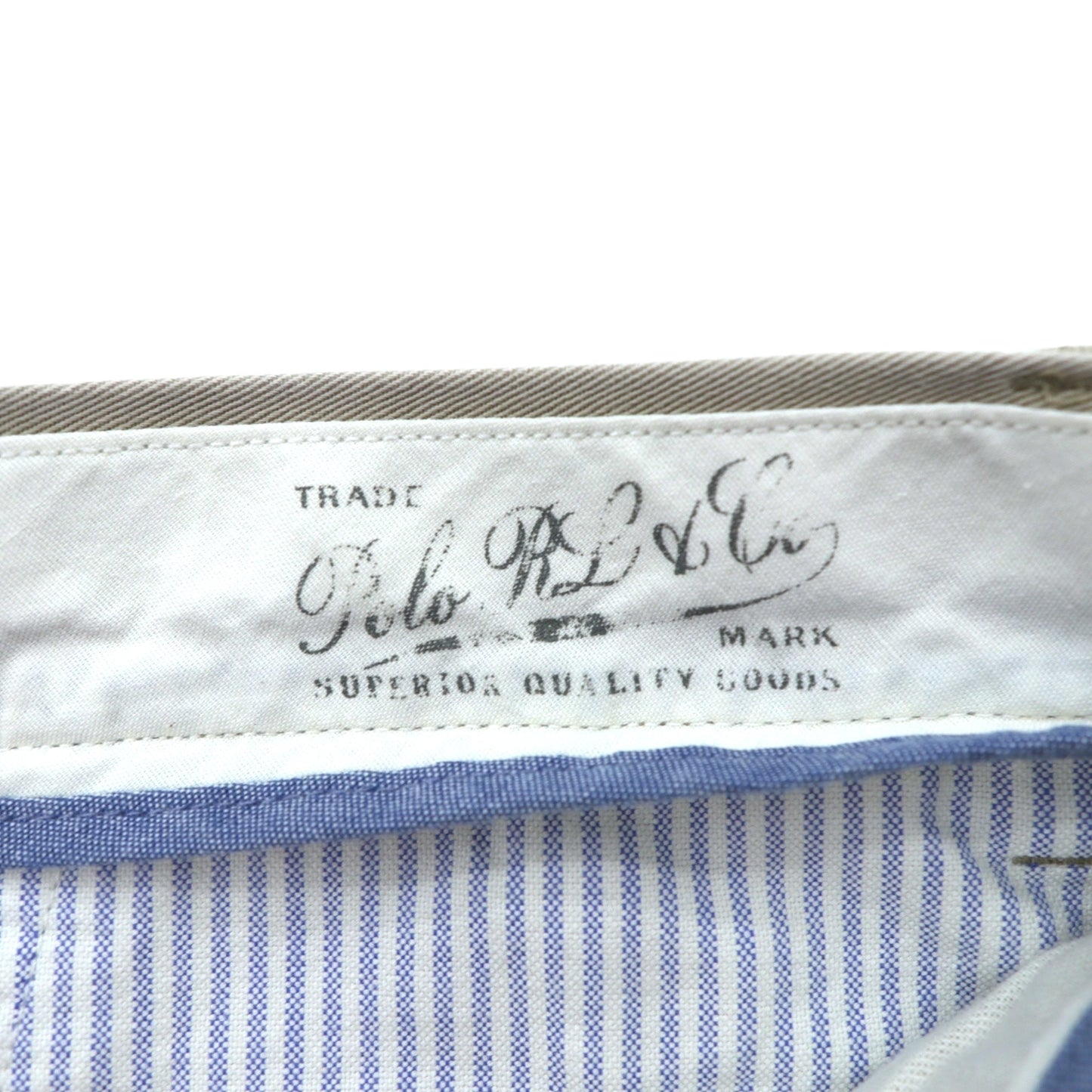 Polo Ralph Lauren ポロチノ 2タック ワイド テーパード チノパンツ スラックス L ベージュ プリーツ CLASSIC FIT PLEATED
