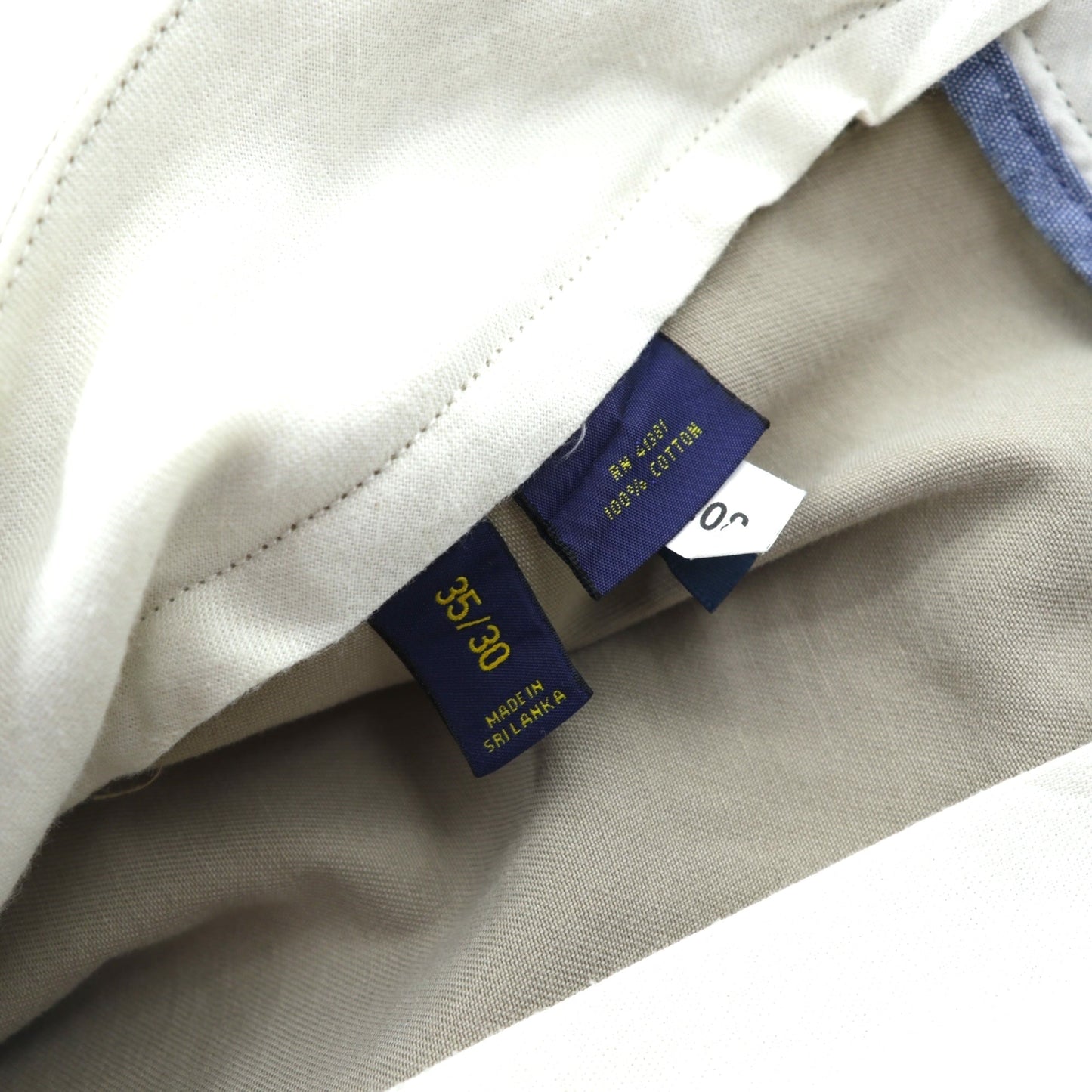 Polo Ralph Lauren ポロチノ 2タック ワイド テーパード チノパンツ スラックス L ベージュ プリーツ CLASSIC FIT PLEATED