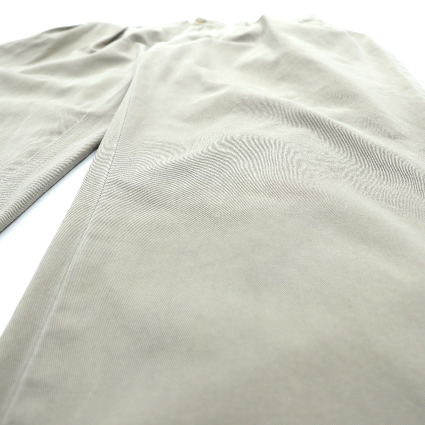 Polo Ralph Lauren ポロチノ 2タック ワイド テーパード チノパンツ スラックス L ベージュ プリーツ CLASSIC FIT PLEATED