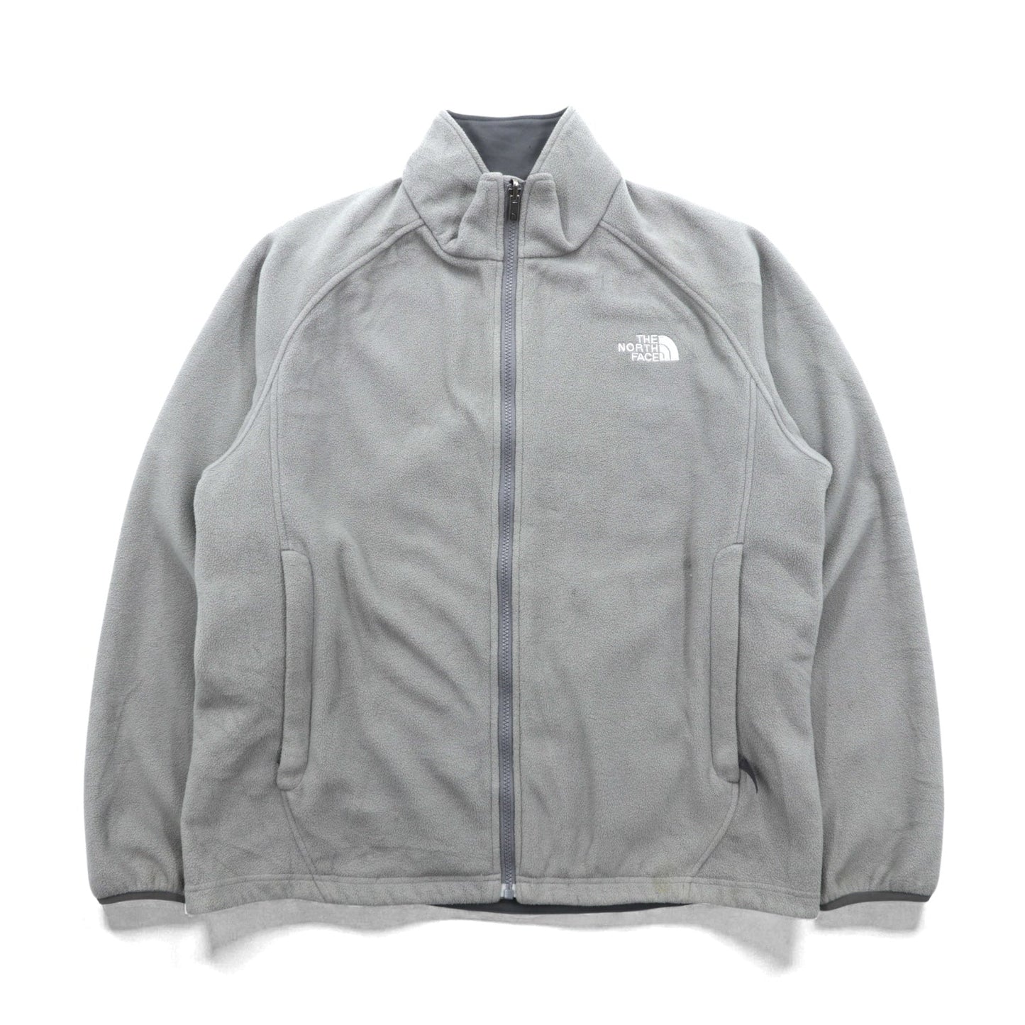 THE NORTH FACE フルジップ フリースジャケット M グレー スタンドカラー AXM6