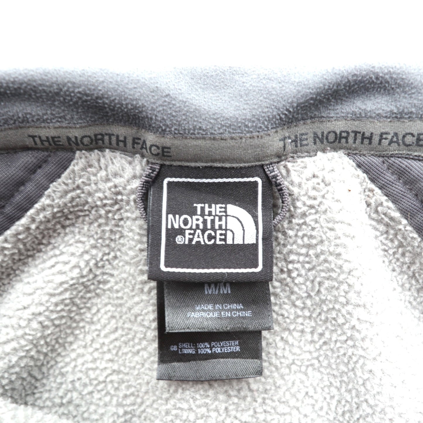 THE NORTH FACE フルジップ フリースジャケット M グレー スタンドカラー AXM6
