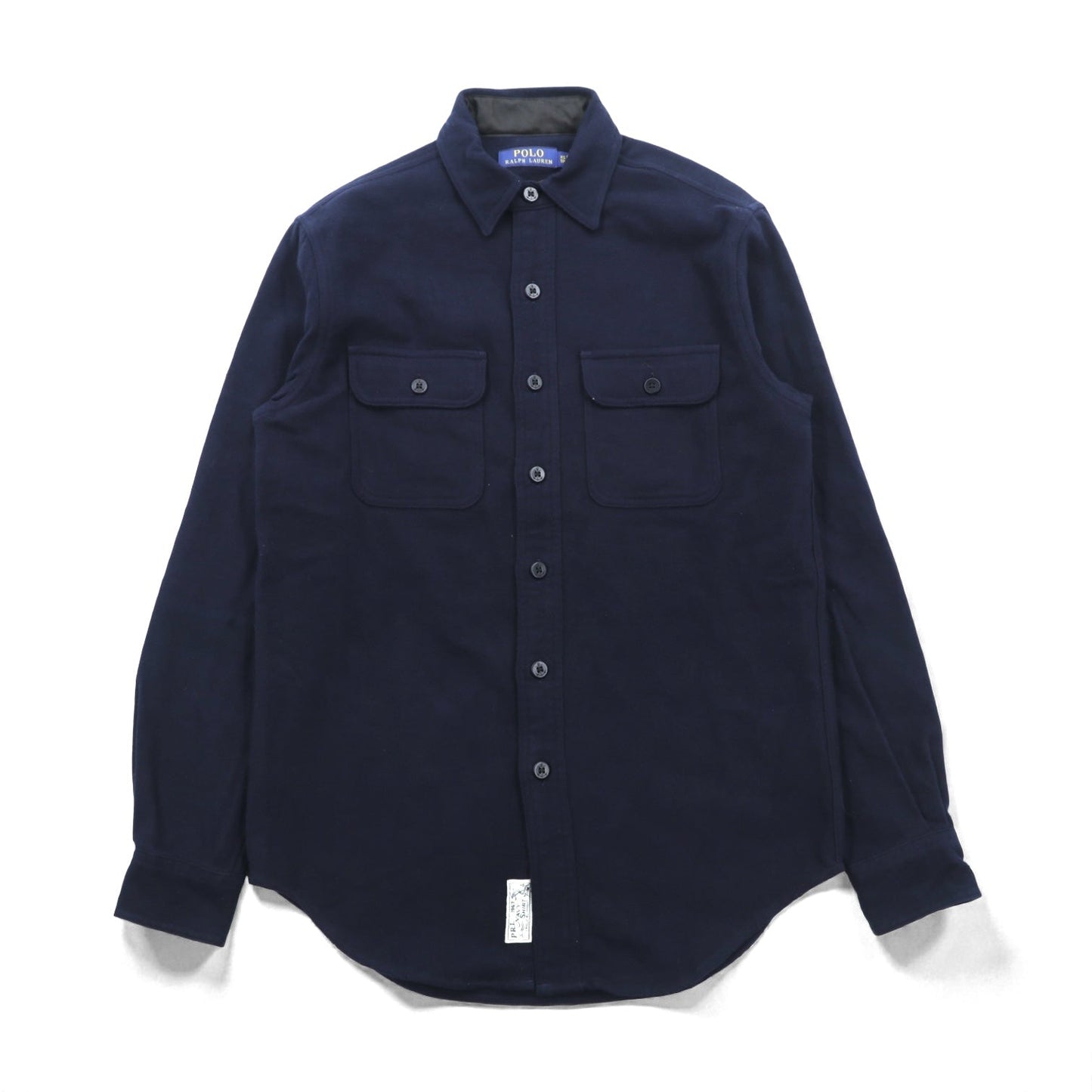 Polo Ralph Lauren ミリタリー CPO シャツ XS ネイビー コットン チンストラップ イカリボタン